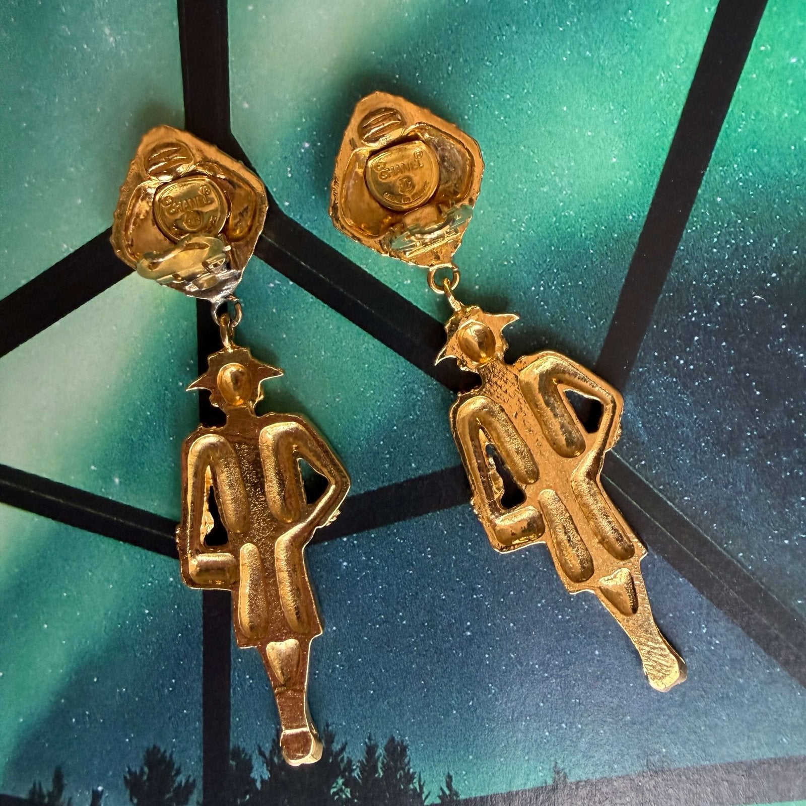 Back of the Coco Chanel doll earrings