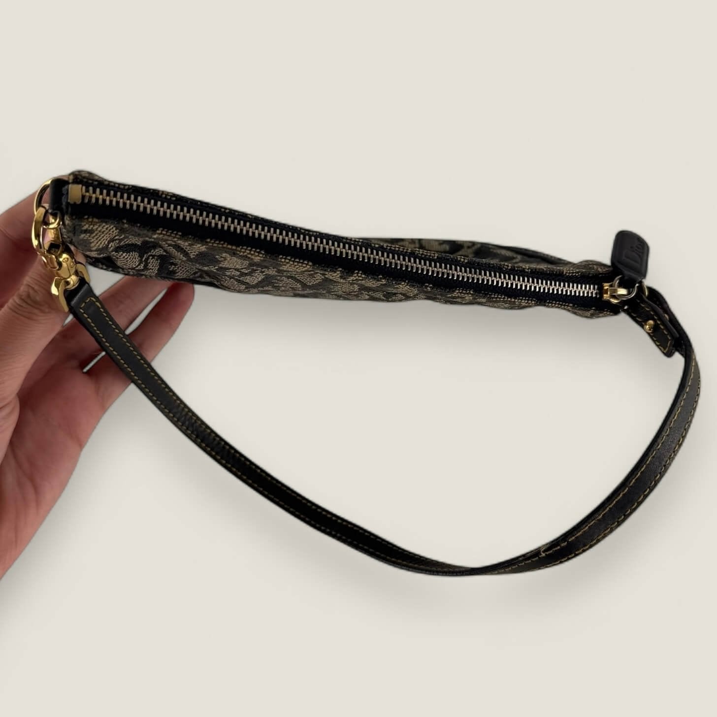 Authentic Christian Dior Navy Saddle Pouch