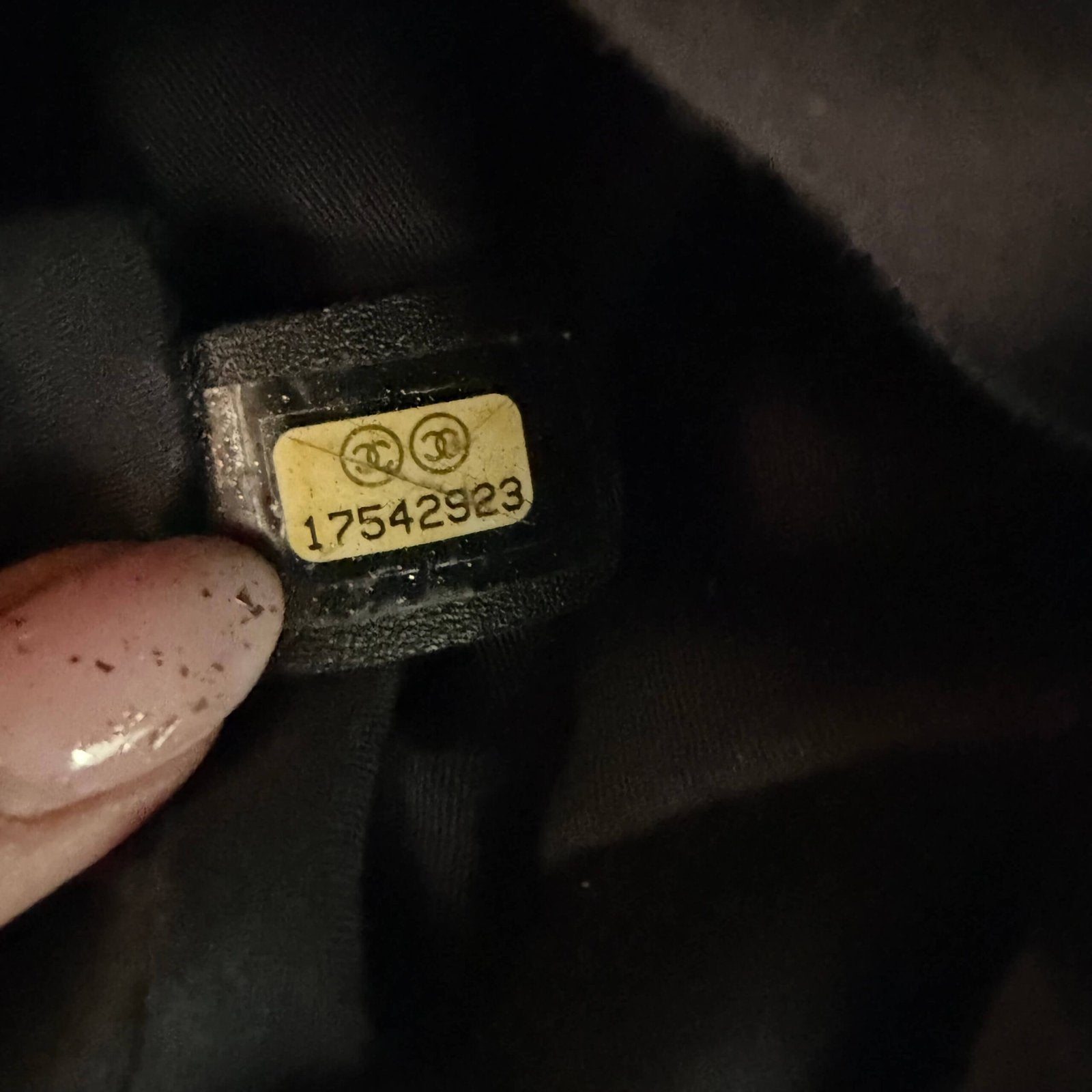 Authentic Chanel backpack serial number