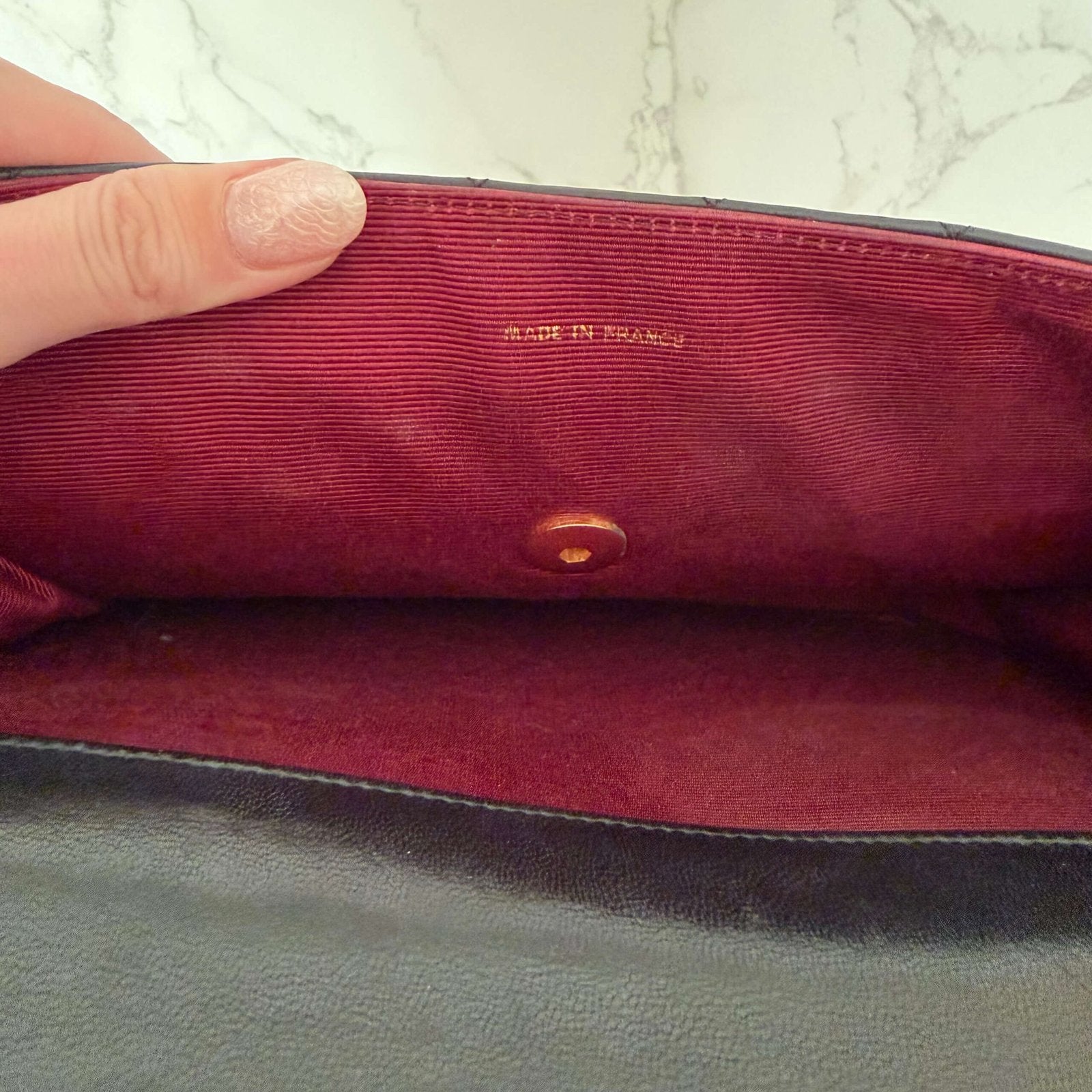 Authentic vintage Chanel bag details