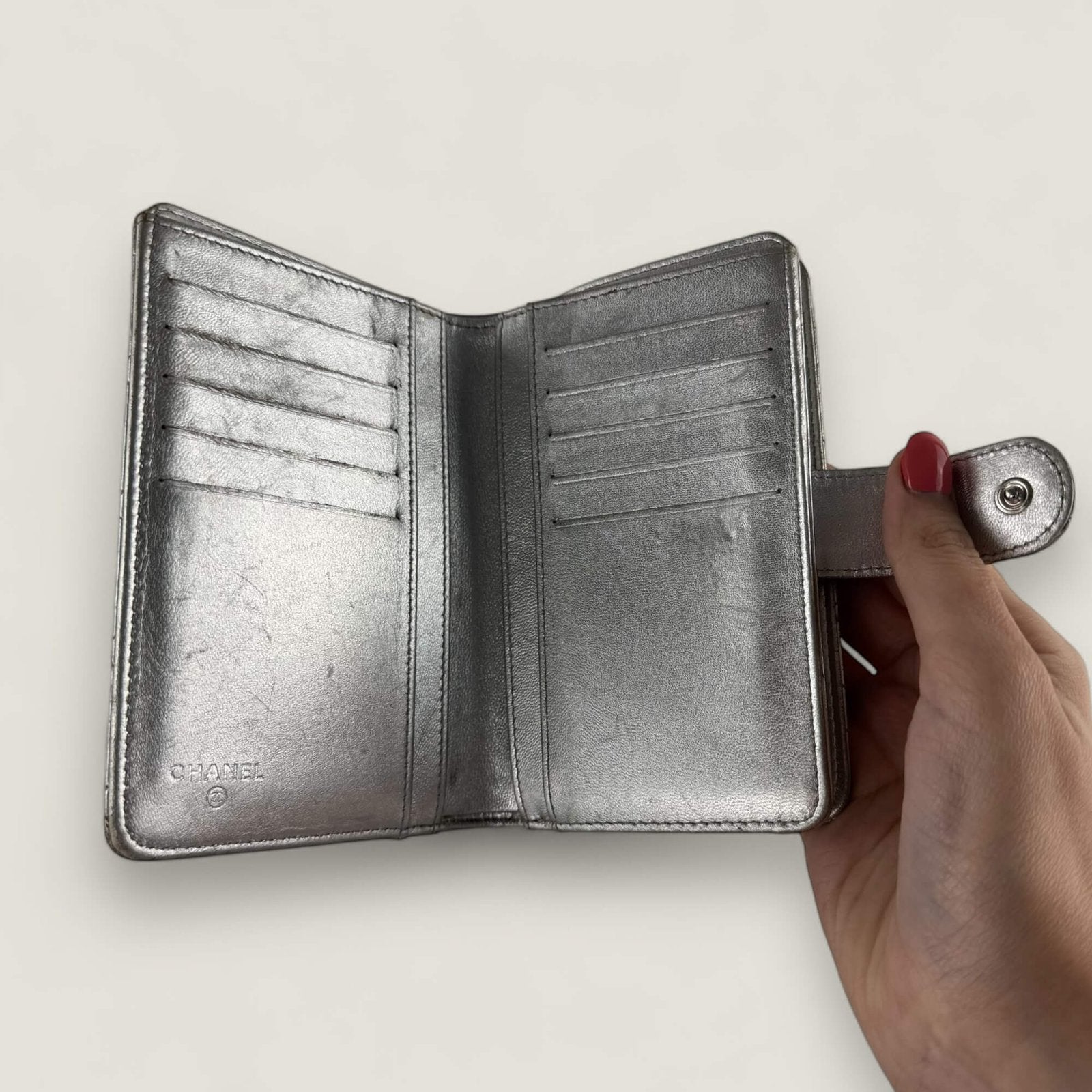 Interior Chanel wallet authentic