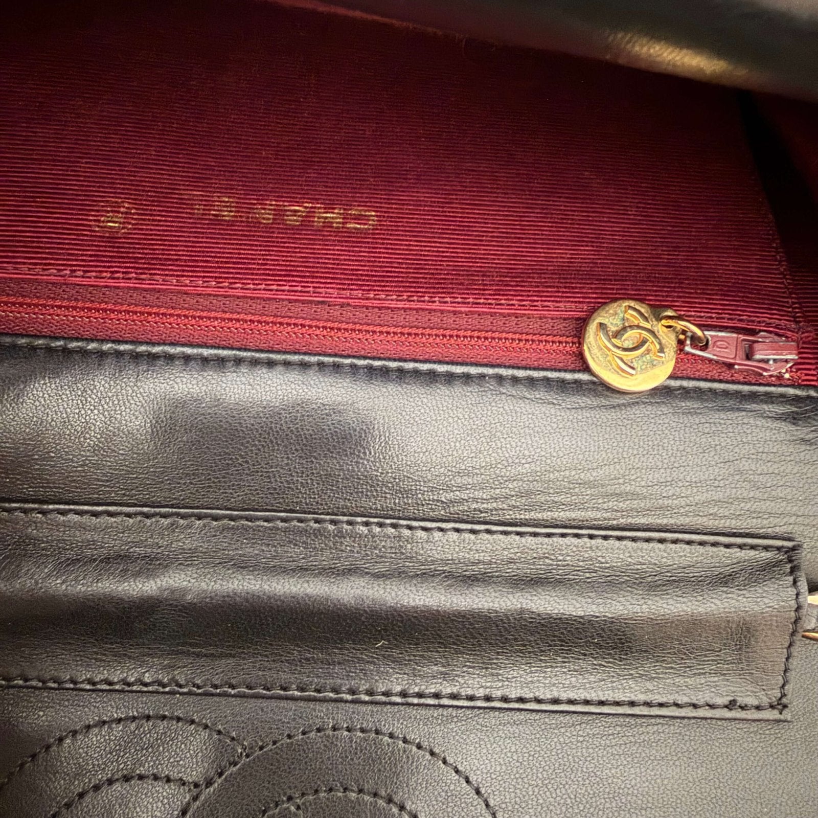 Inside Chanel Double Flap vintage