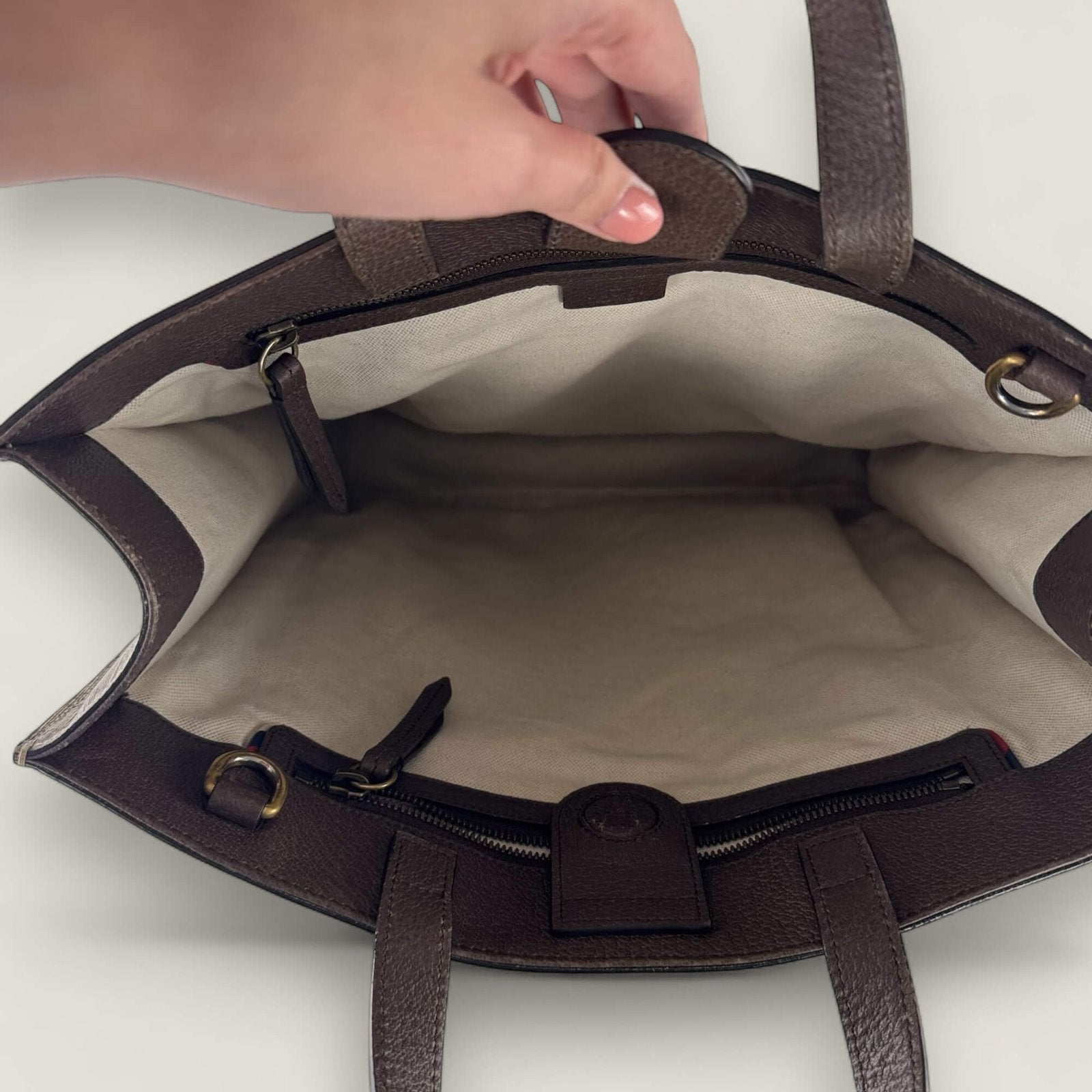 Interior authentic Gucci handbag