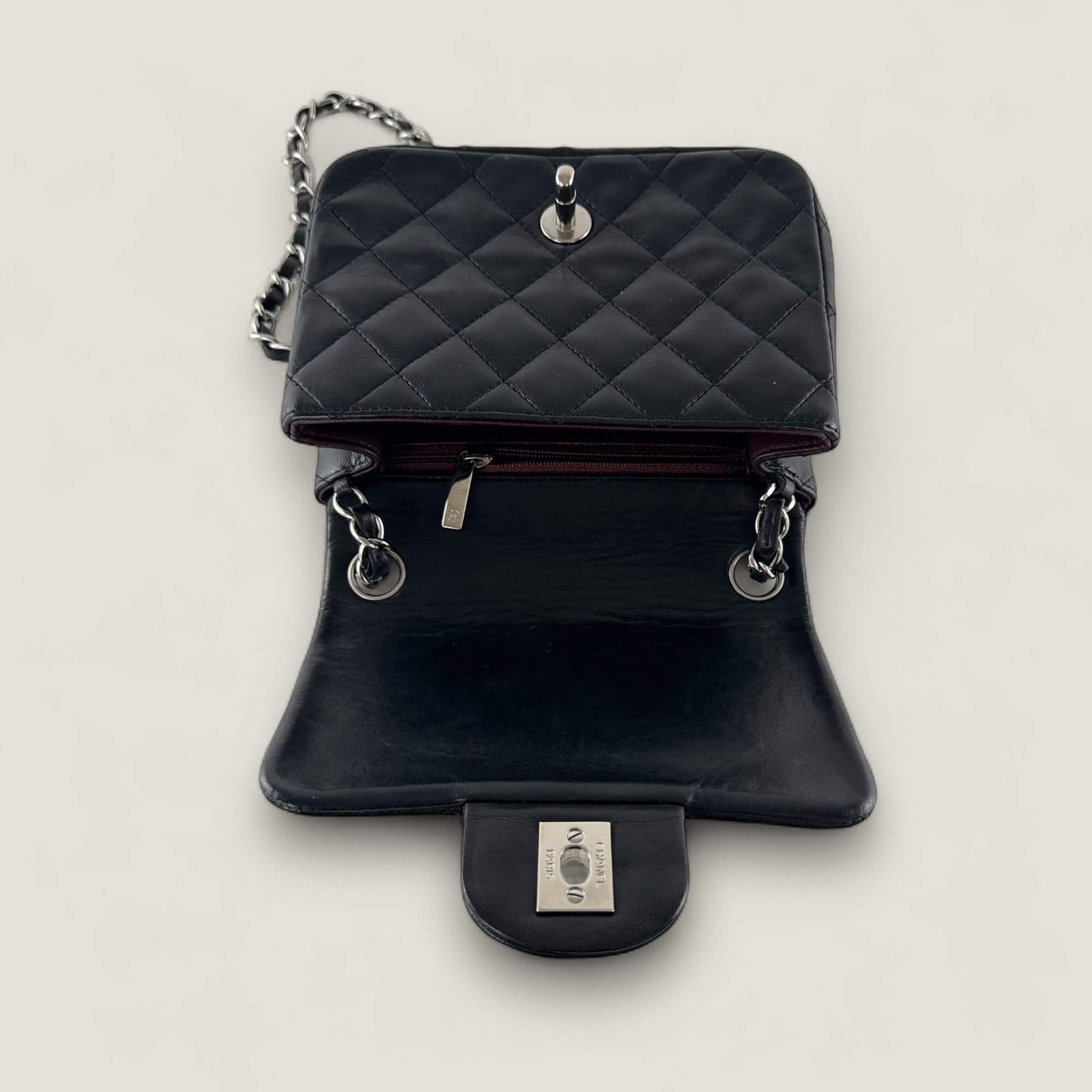 Interior preloved Chanel handbag