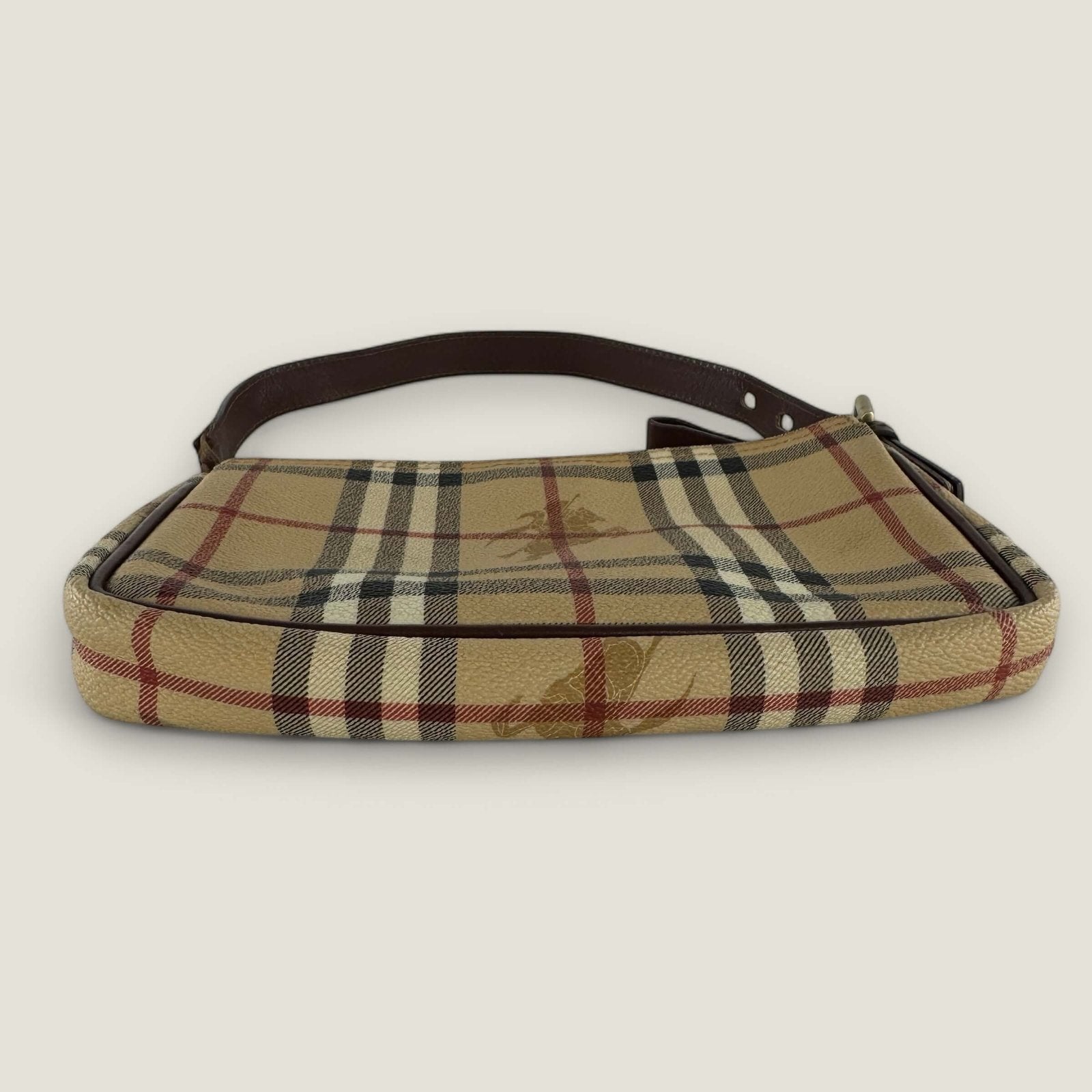 Burberry brown beige check traditional shoulder bag classic