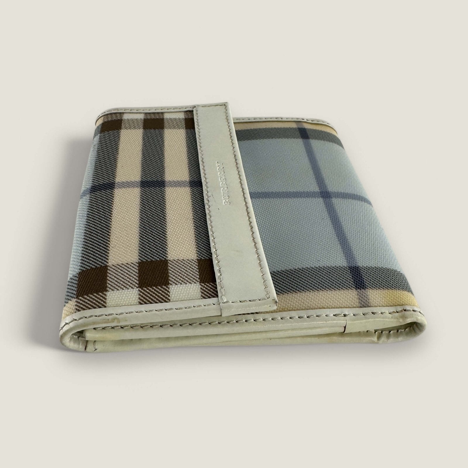 Burberry wallet blue check with matching bag