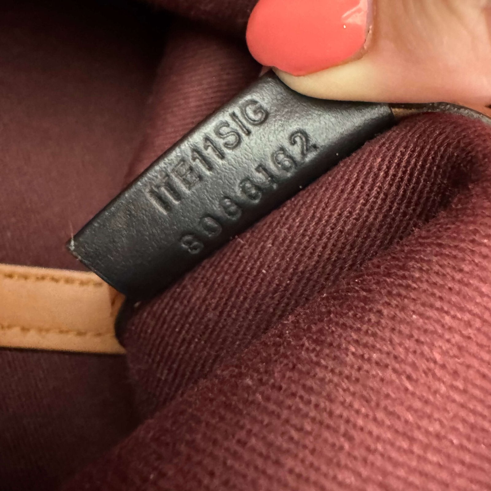 Burberry serial number authentic bag