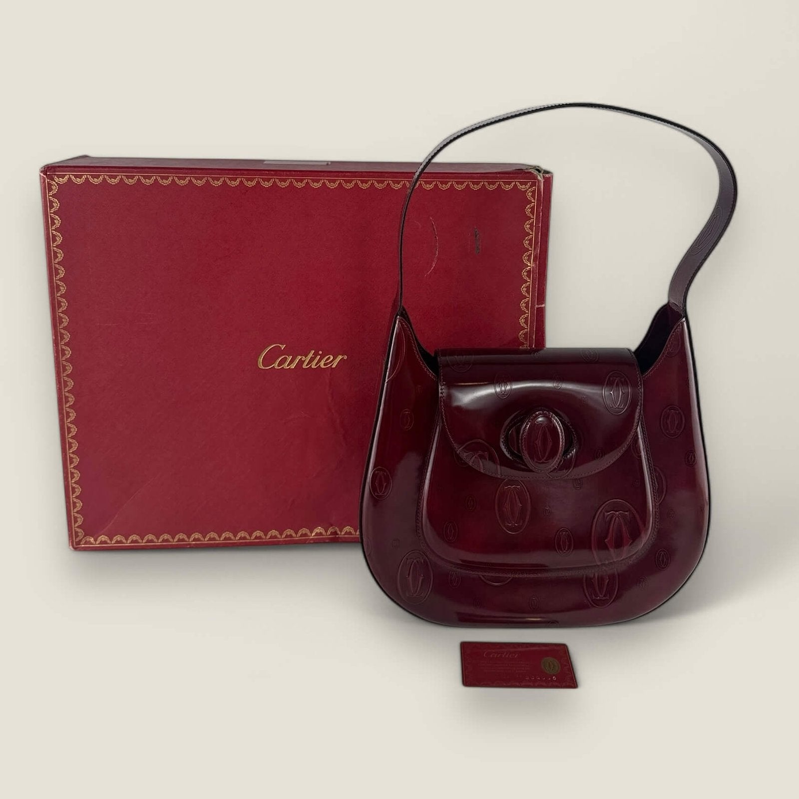 Cartier Happy Birthday vintage bag with card and box