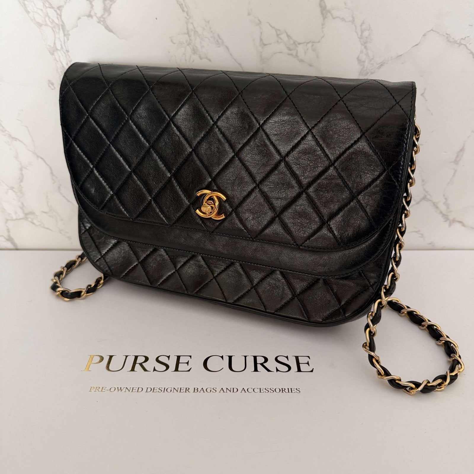 Chanel Double Flap black with 24 carat hardware
