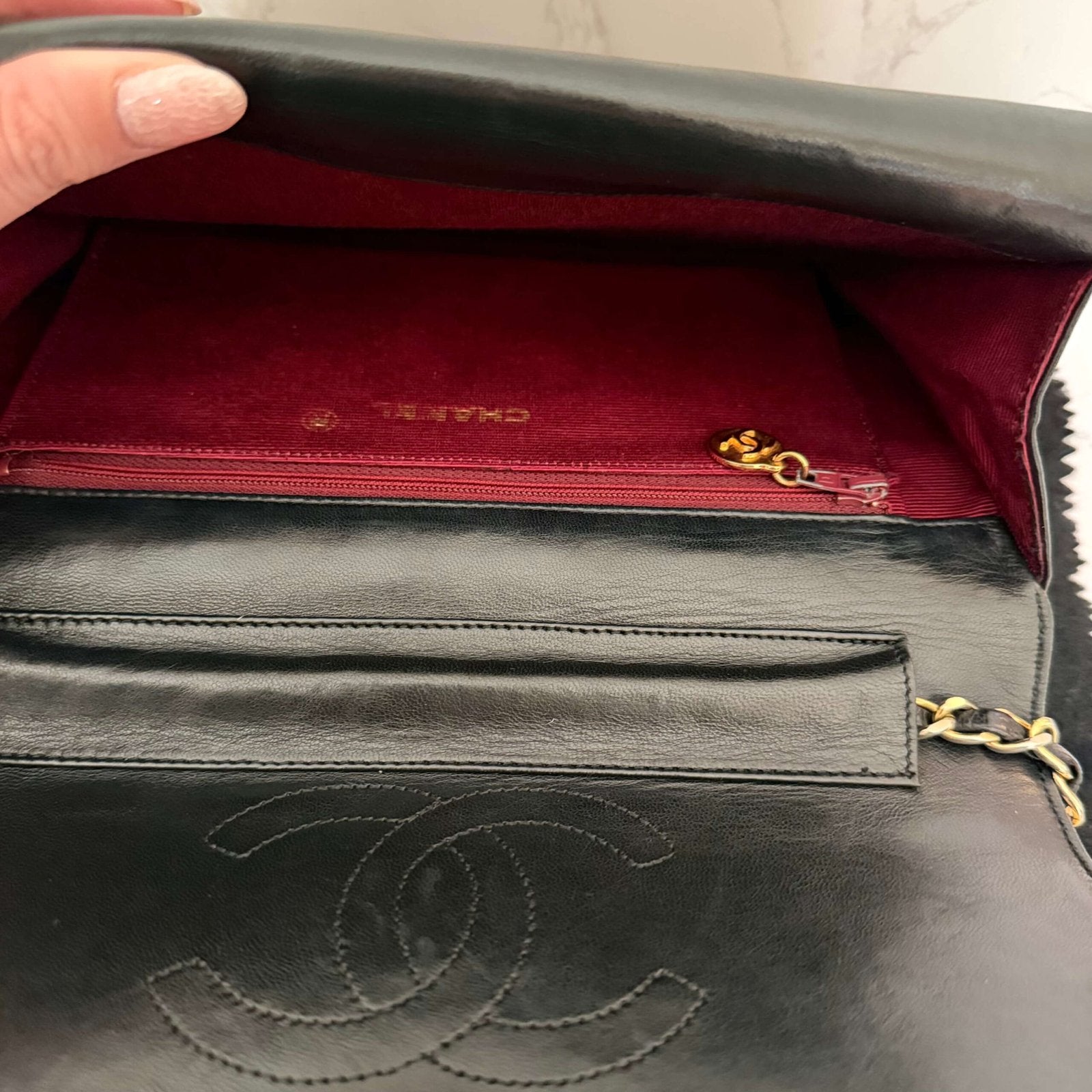 Chanel Double Flap black pre-owned