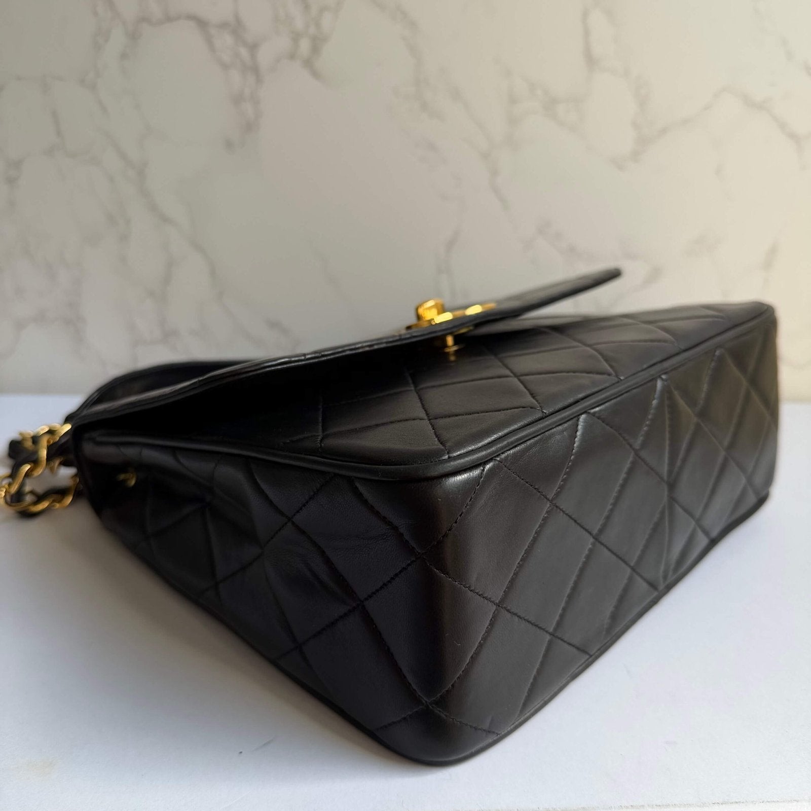 Chanel XL turnlock medium tall flapbag
