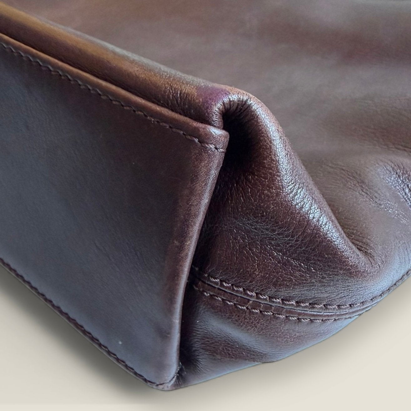 Chanel brown lambskin shopper