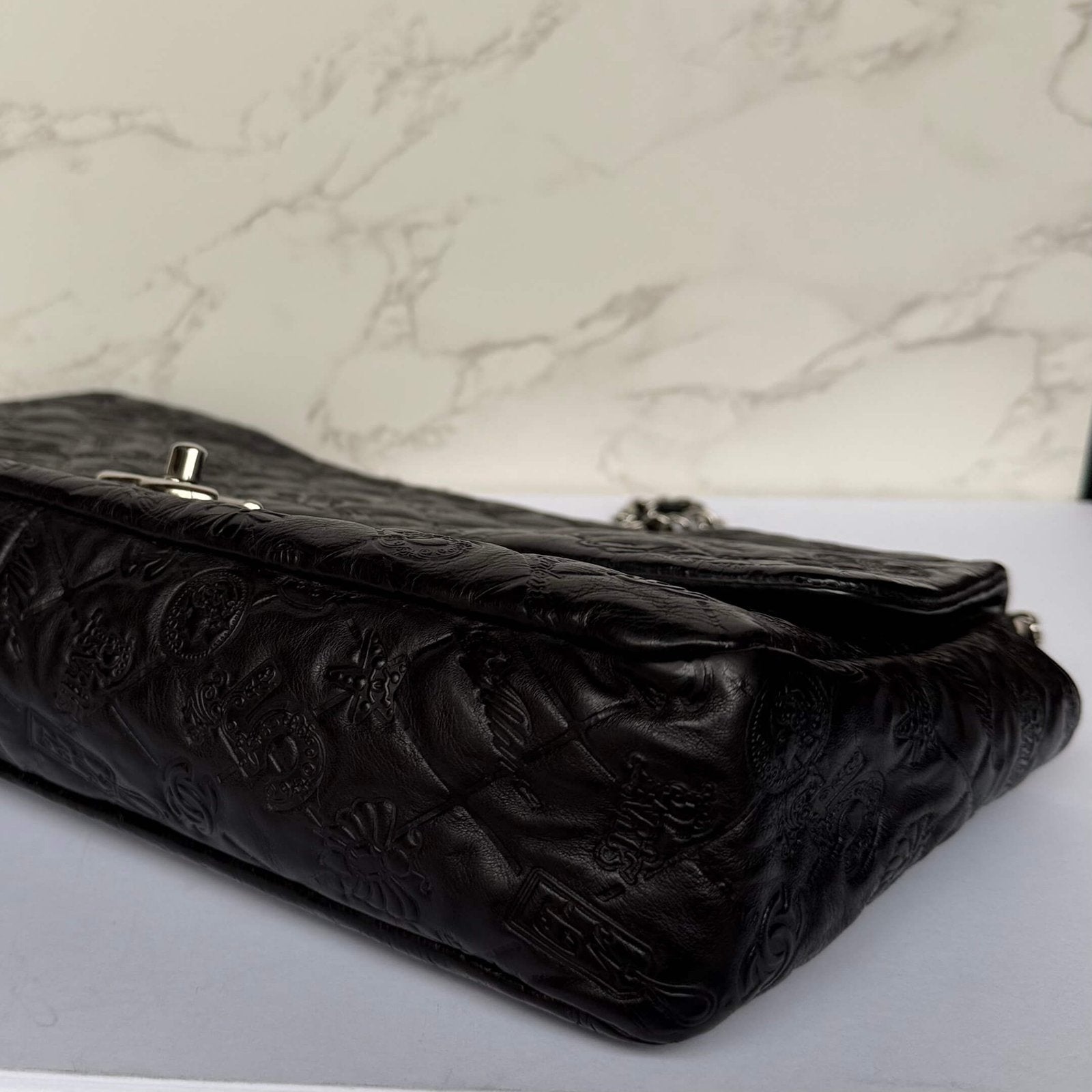 Chanel jumbo lucky symbols authentieke Chanel jumbo zwart