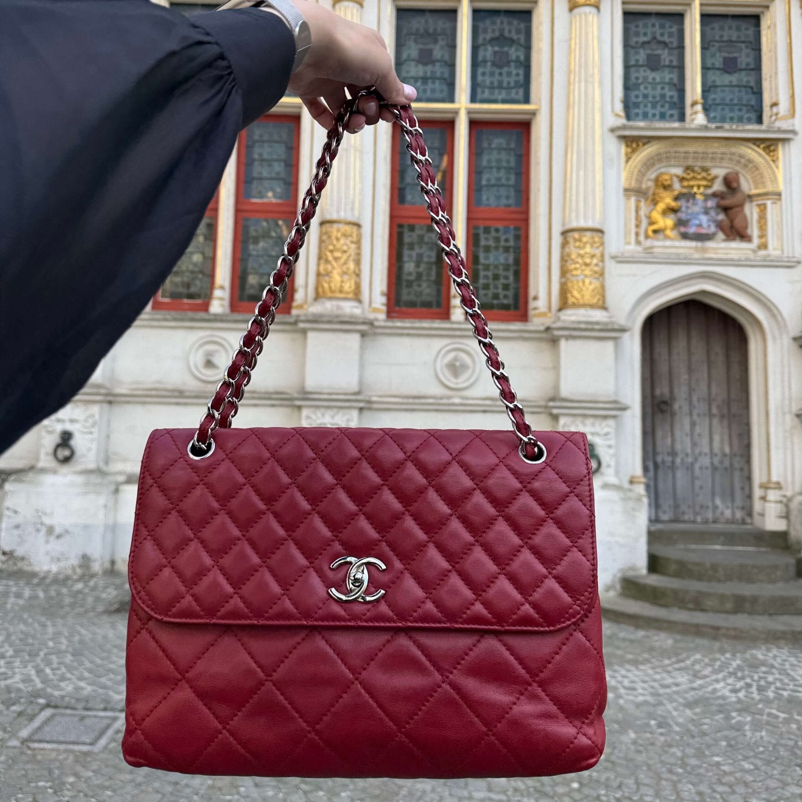 Chanel jumbo quilted flap bag in Brugge