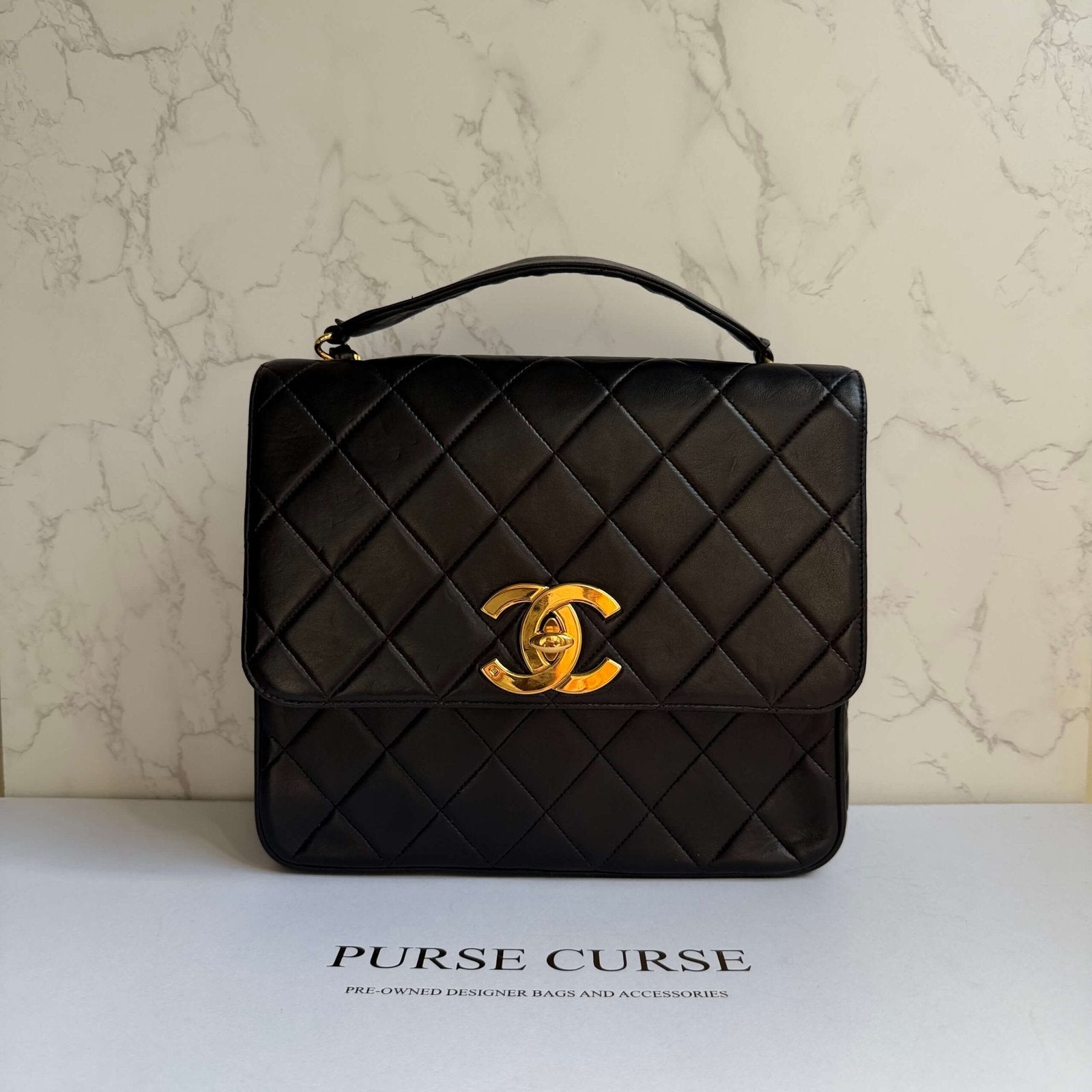 Chanel medium tall XL logo shoulder bag 1994-1996