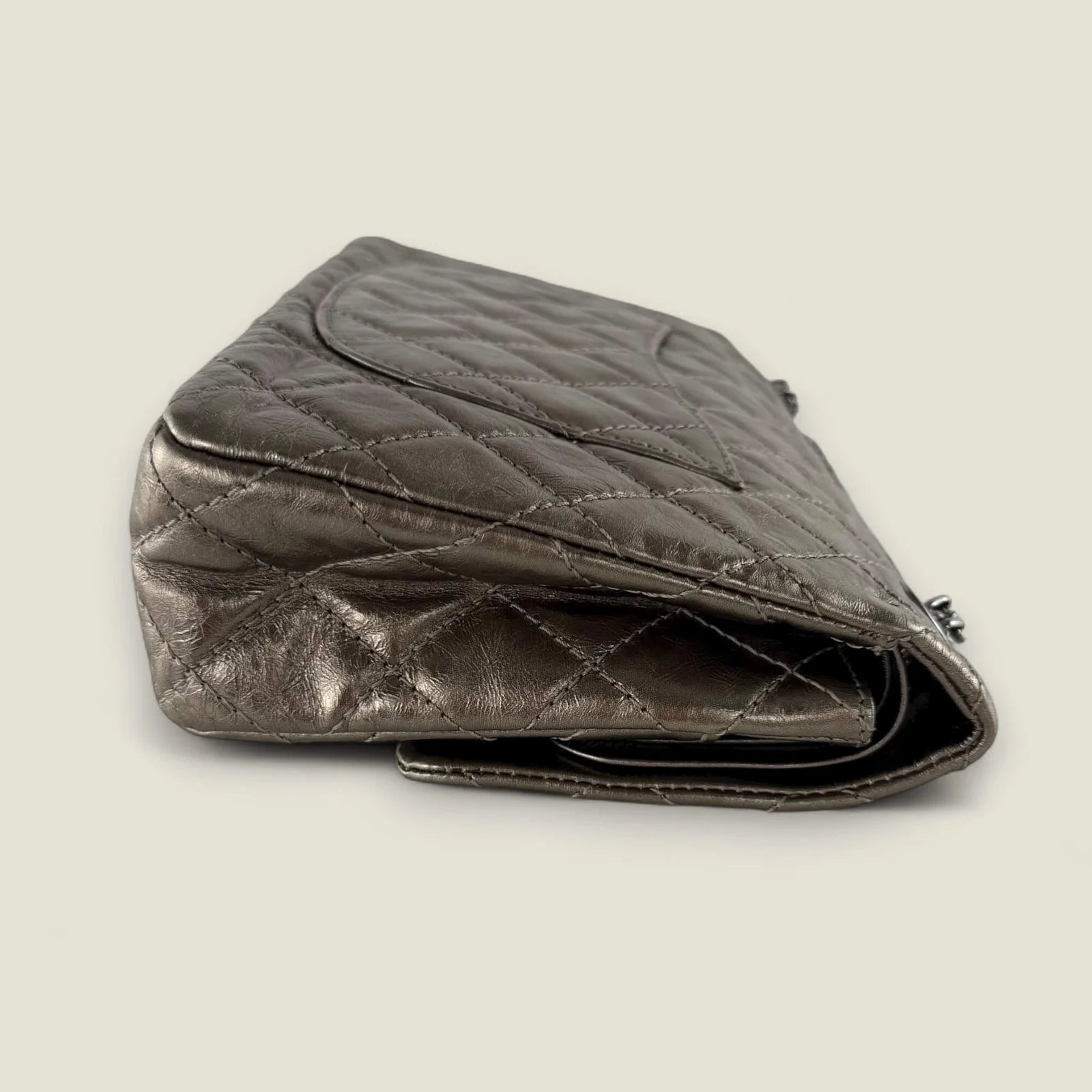 Chanel metallic bronze vintage Chanel tas 2006-2008
