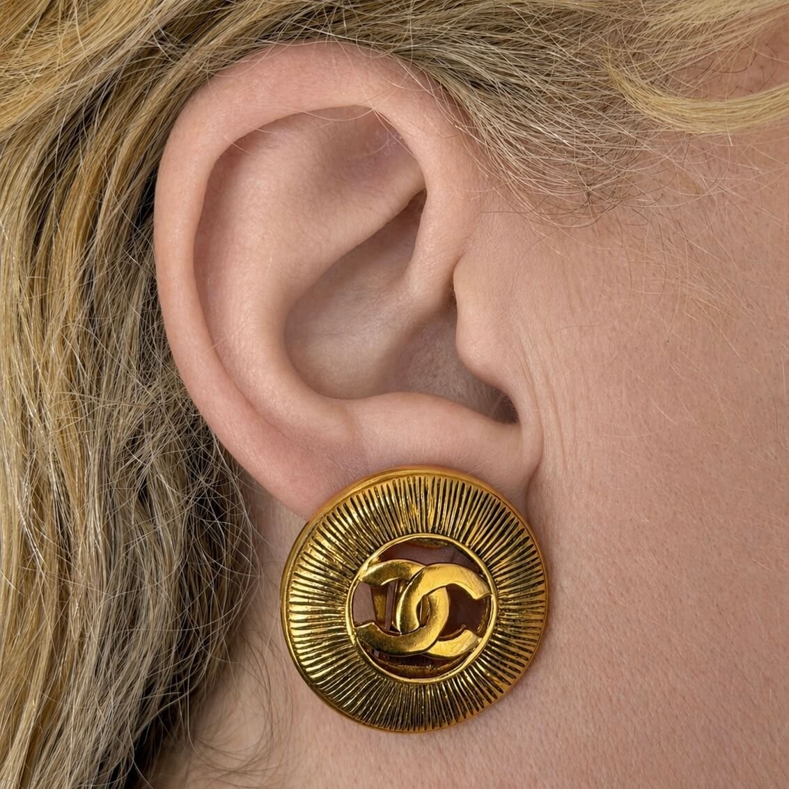 Chanel earrings vintage worn