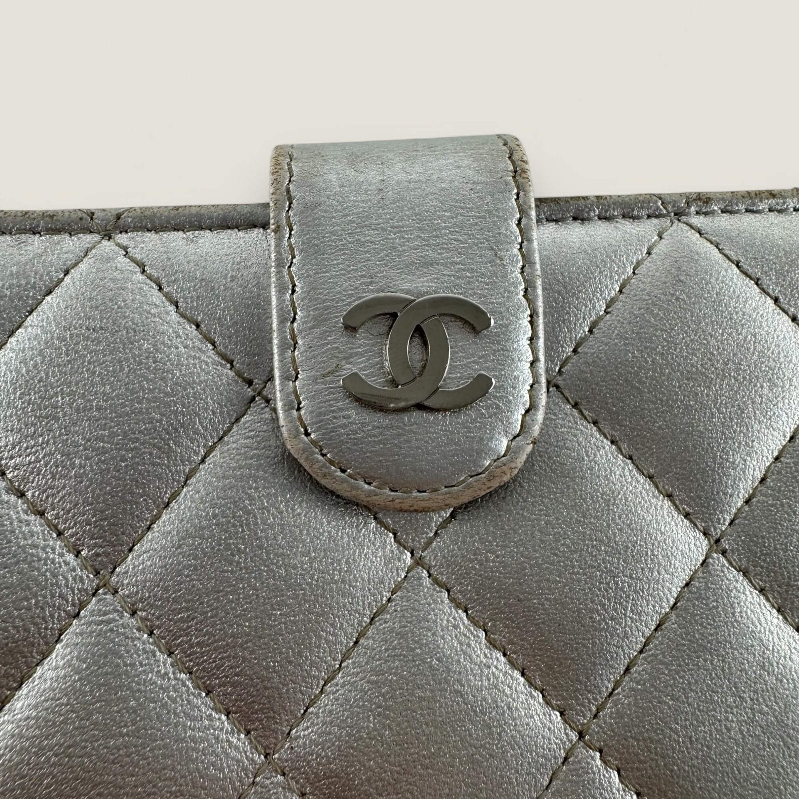 Chanel wallet silver hardware
