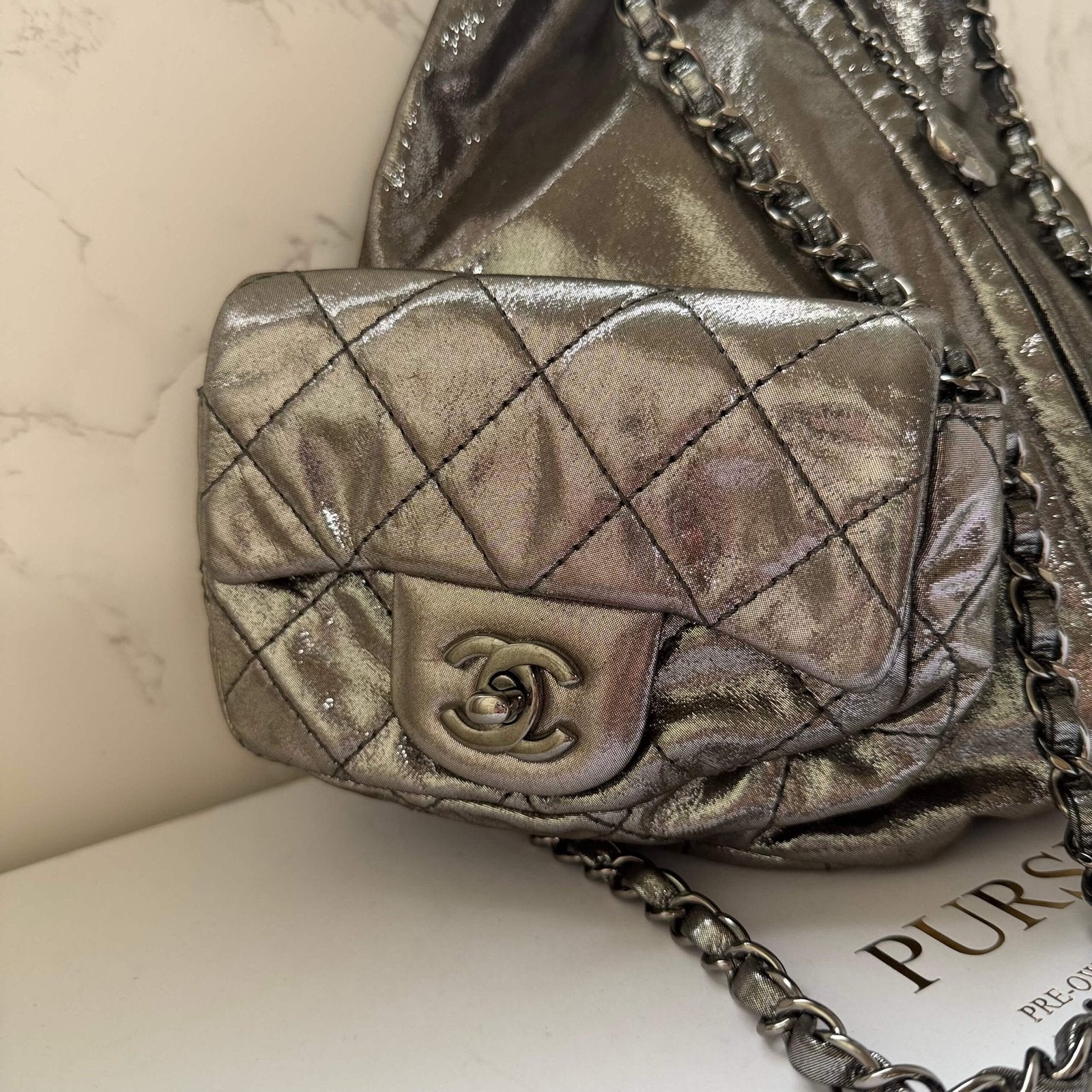 Chanel backpack with CC turnlock pockets