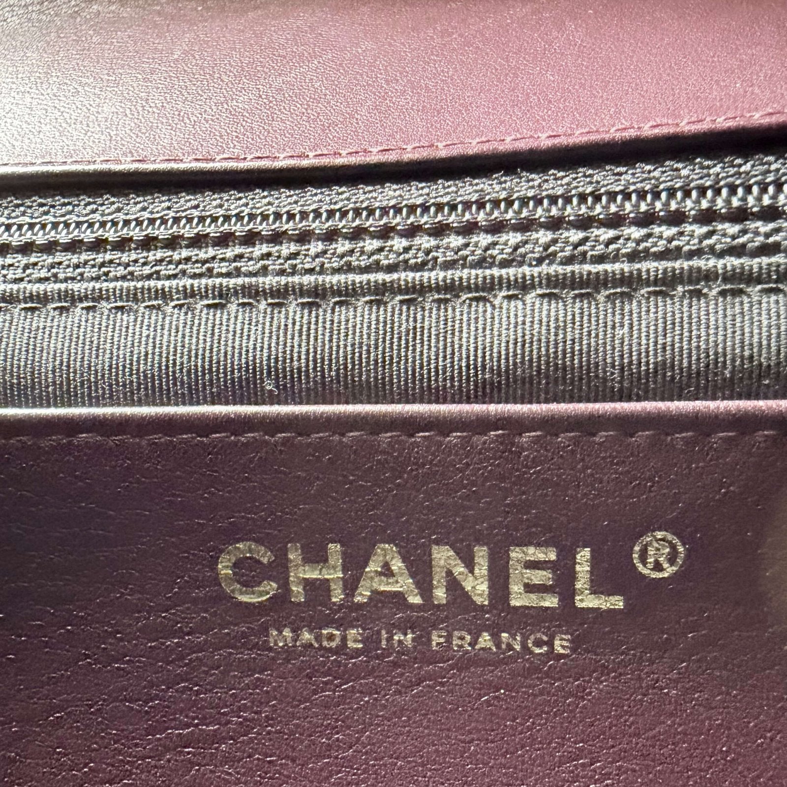 Chanel single flap bag burgundy interior