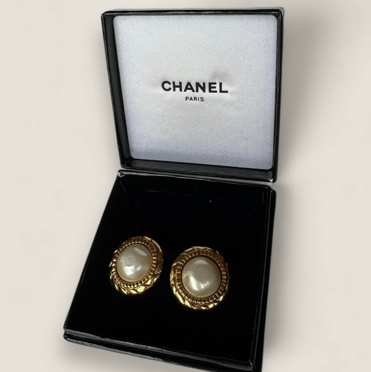 Chanel vintage earrings in original box