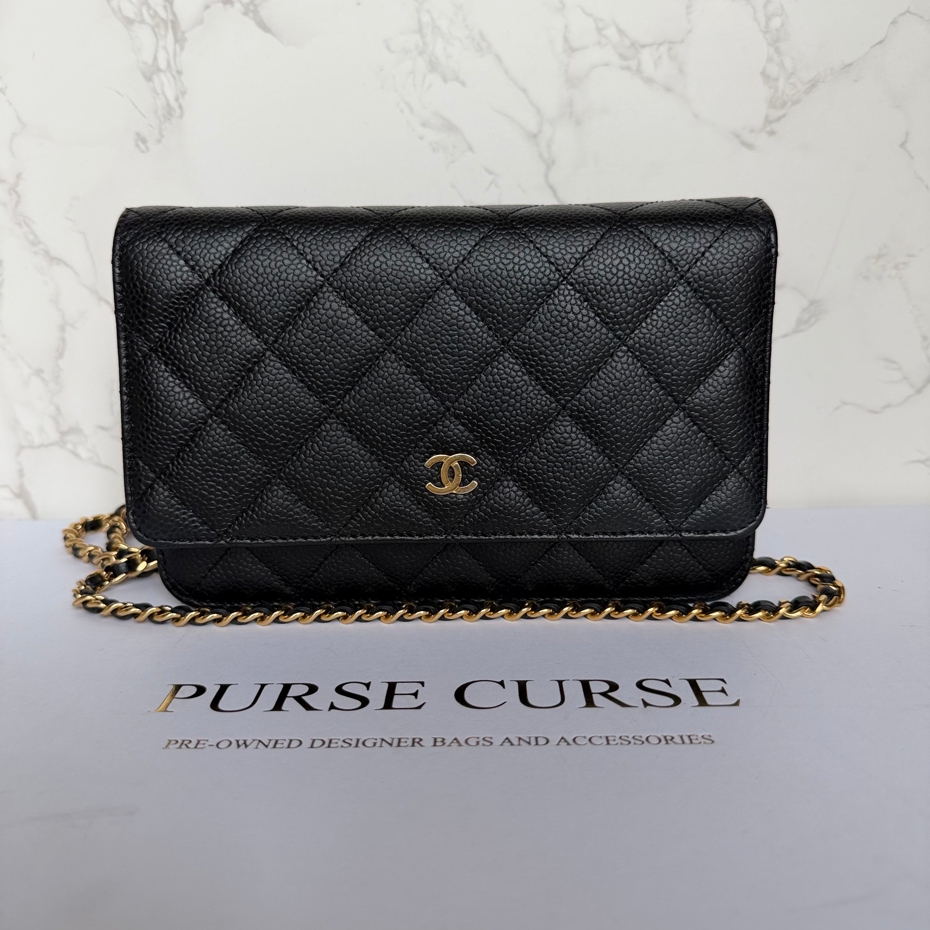 Chanel WOC zwart caviar