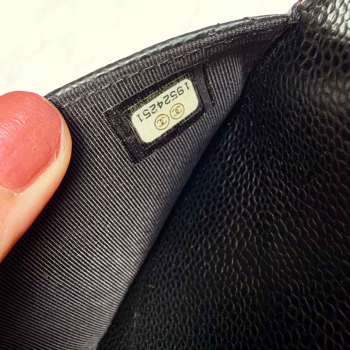 Chanel wallet on chain 2014 serienummer