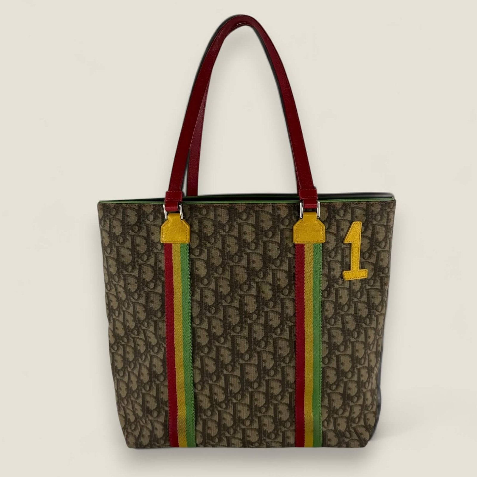 Christian Dior Rasta trotter tote bag