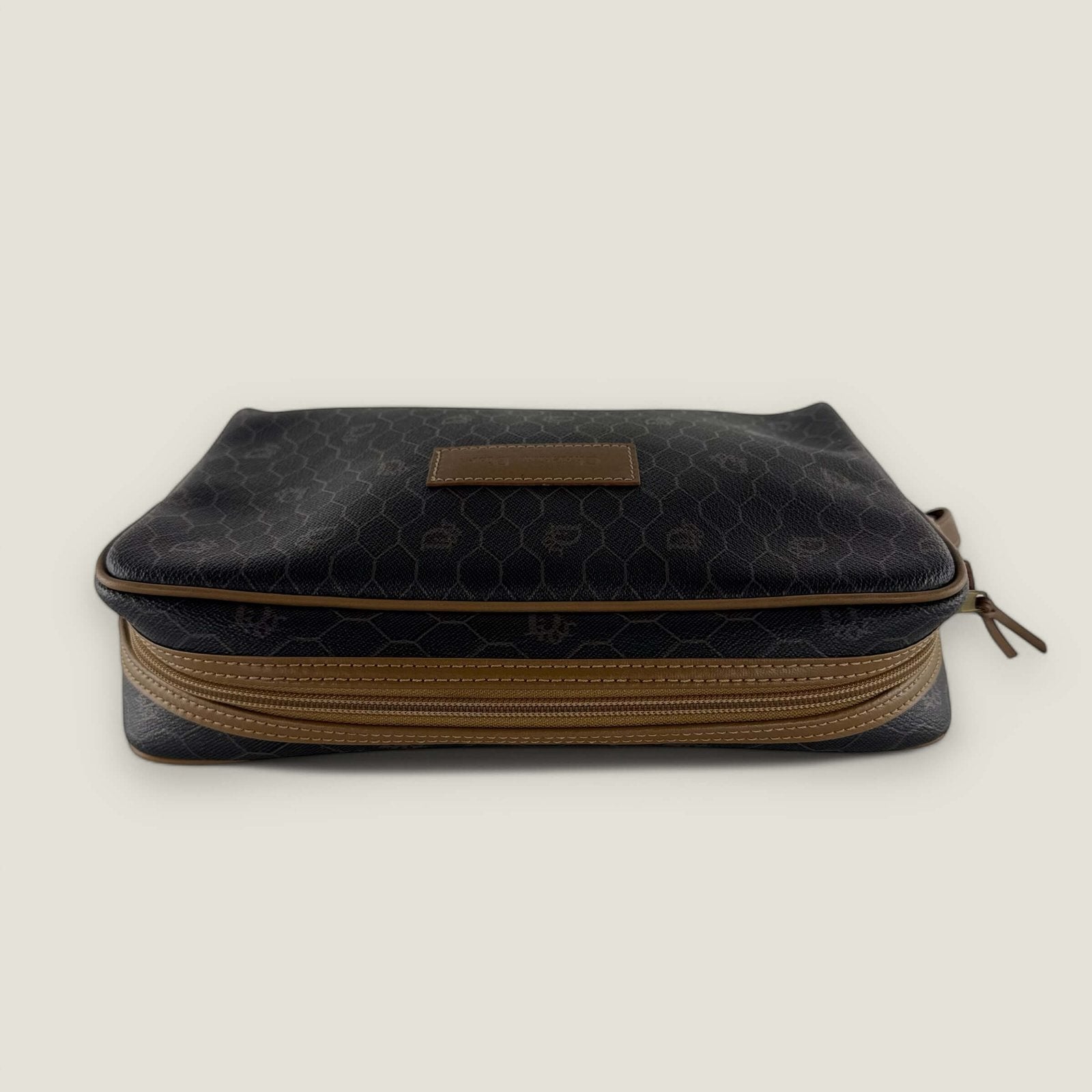 Christian Dior honingraat gecoate canvas monogram clutch