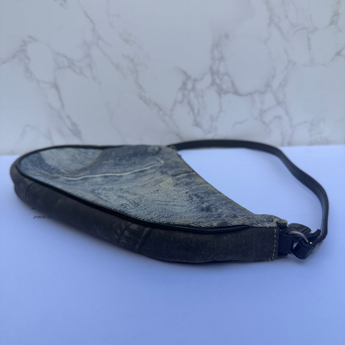 Christian Dior Speedway Denim Mini Saddle Bag