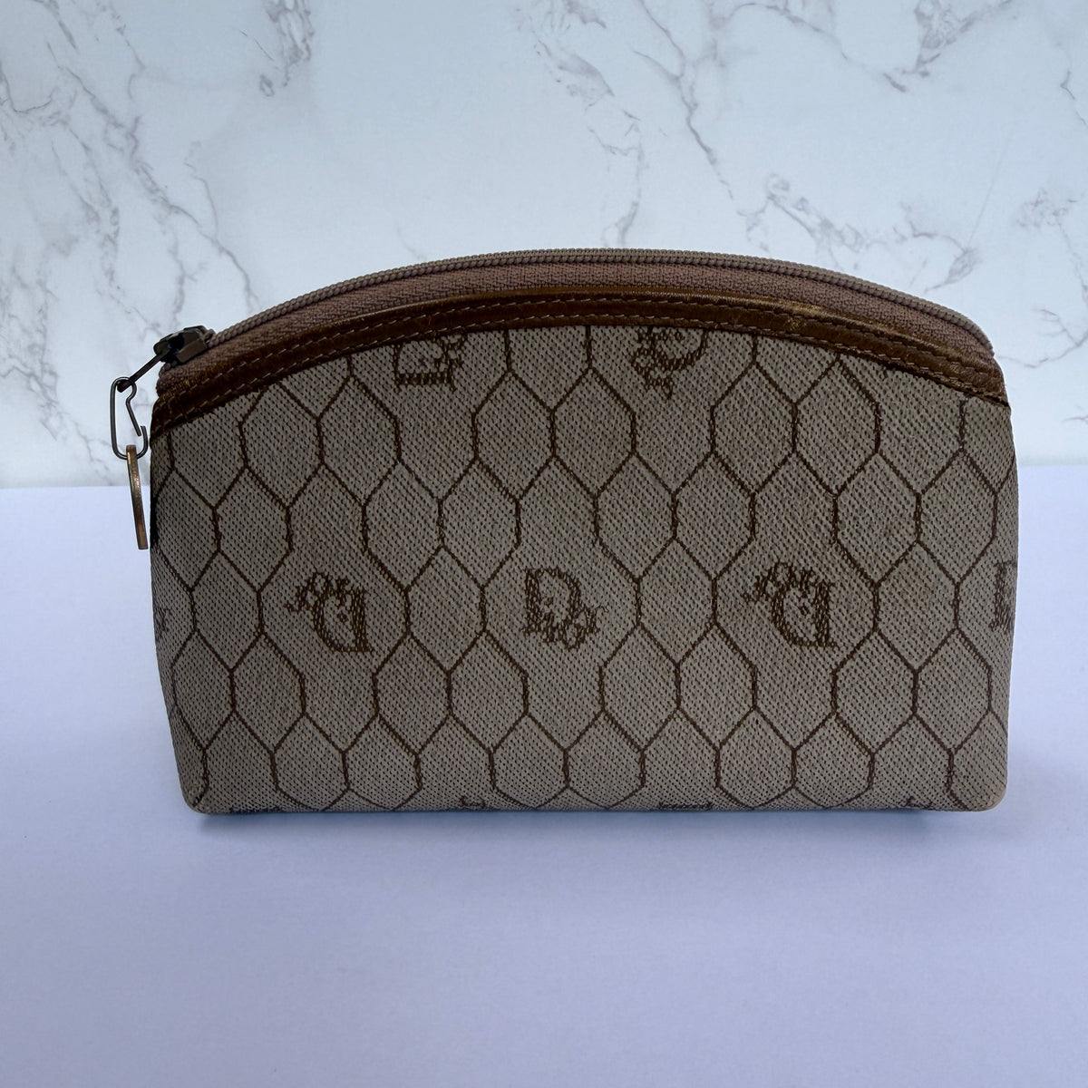 Christian Dior honeycomb coated canvas pouch - pre-owned