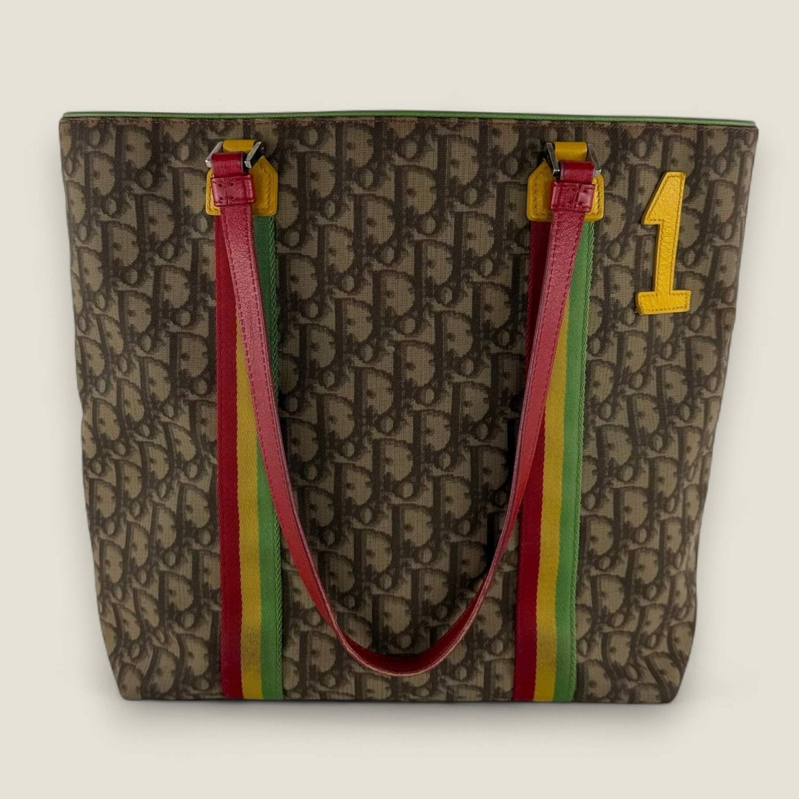 Dior Rasta bag with colorful Rasta stripes