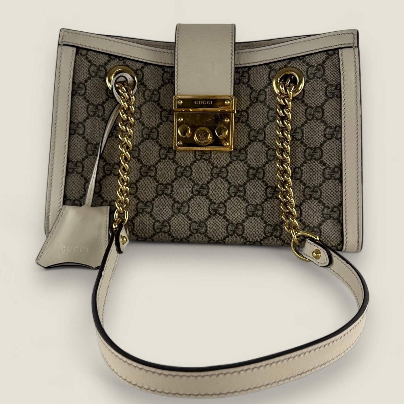 Gucci GG supreme padlock tote