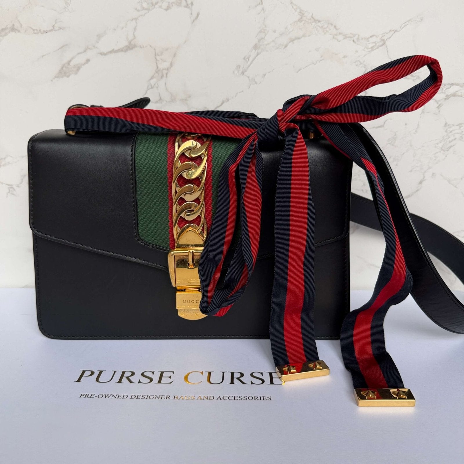 Gucci Small Sylvie black leather – pre-owned