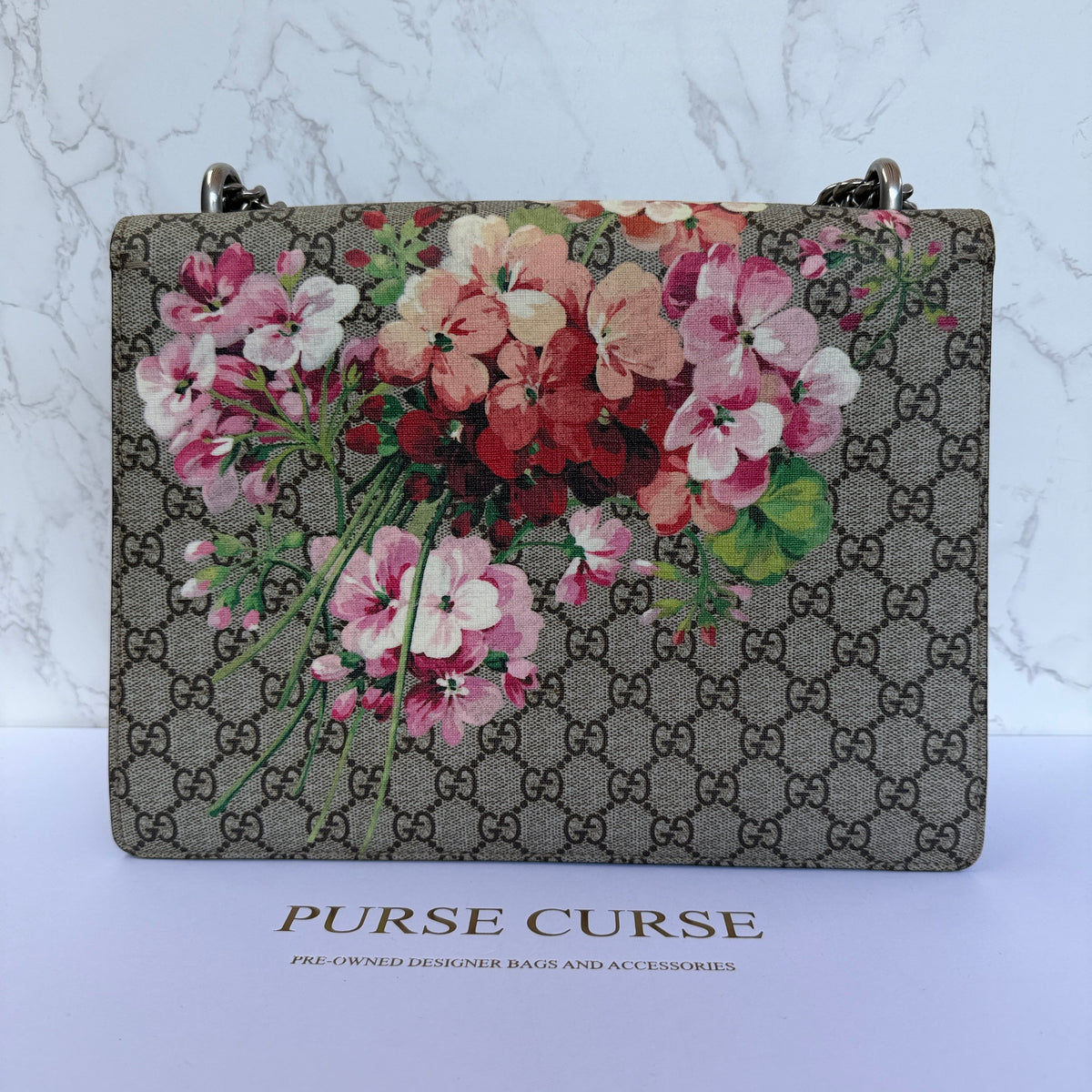 Gucci Dionysus GG Blooms schoudertas achterkant