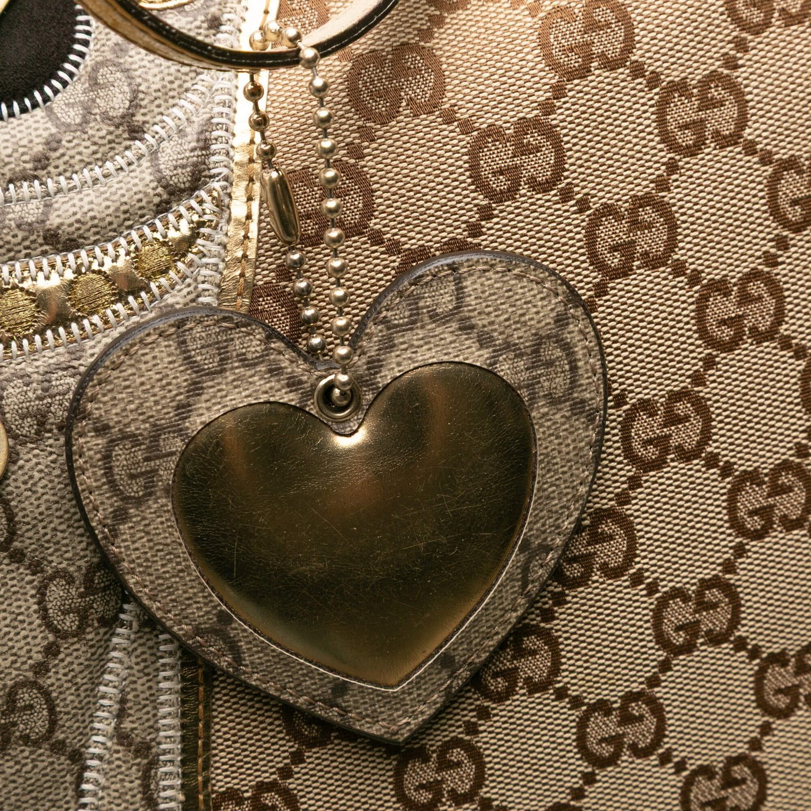 Hartjes sleutelhanger Gucci GG Supreme monogram Oliver Pug dog tote