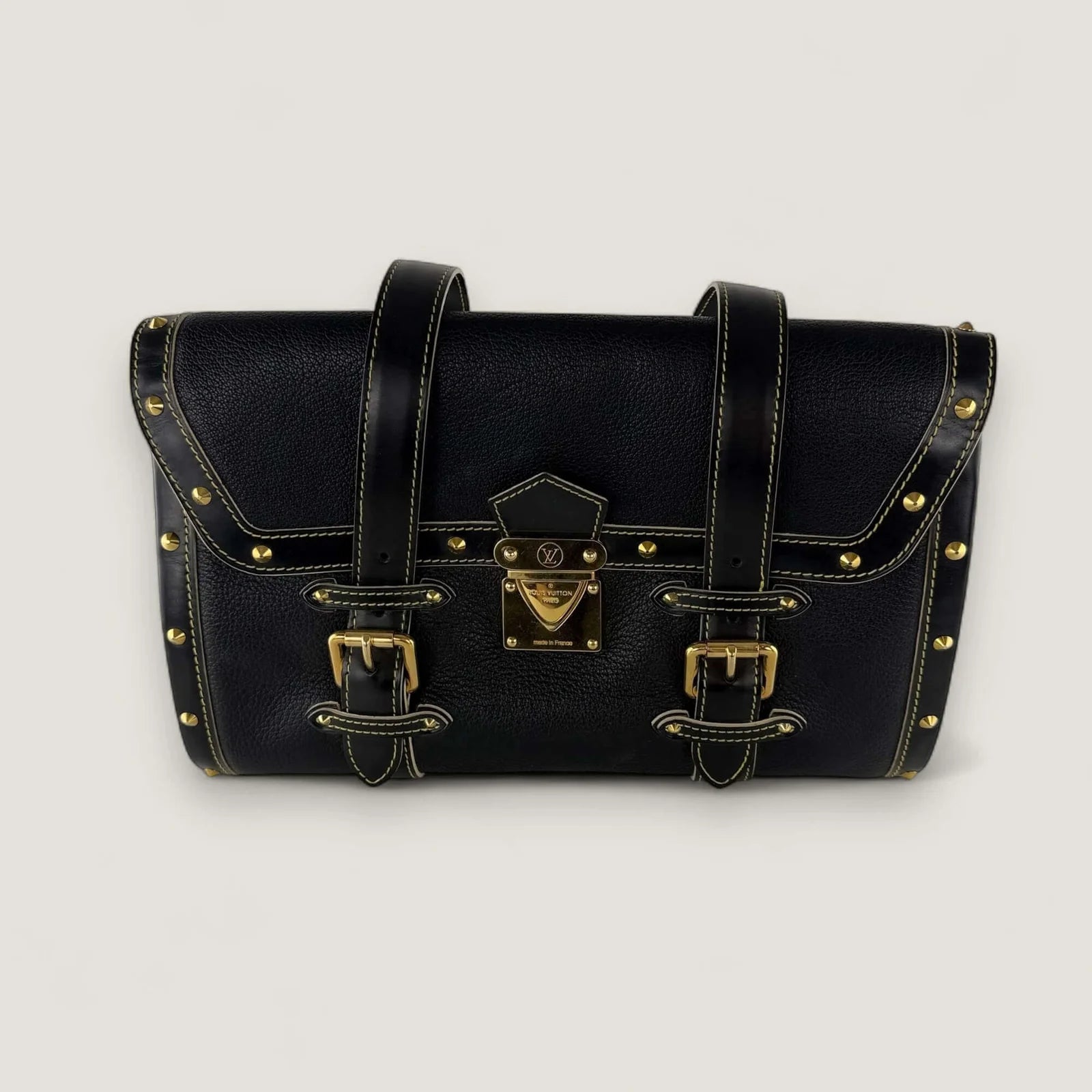 Louis Vuitton Black Suhali L'Epanoui PM Bag