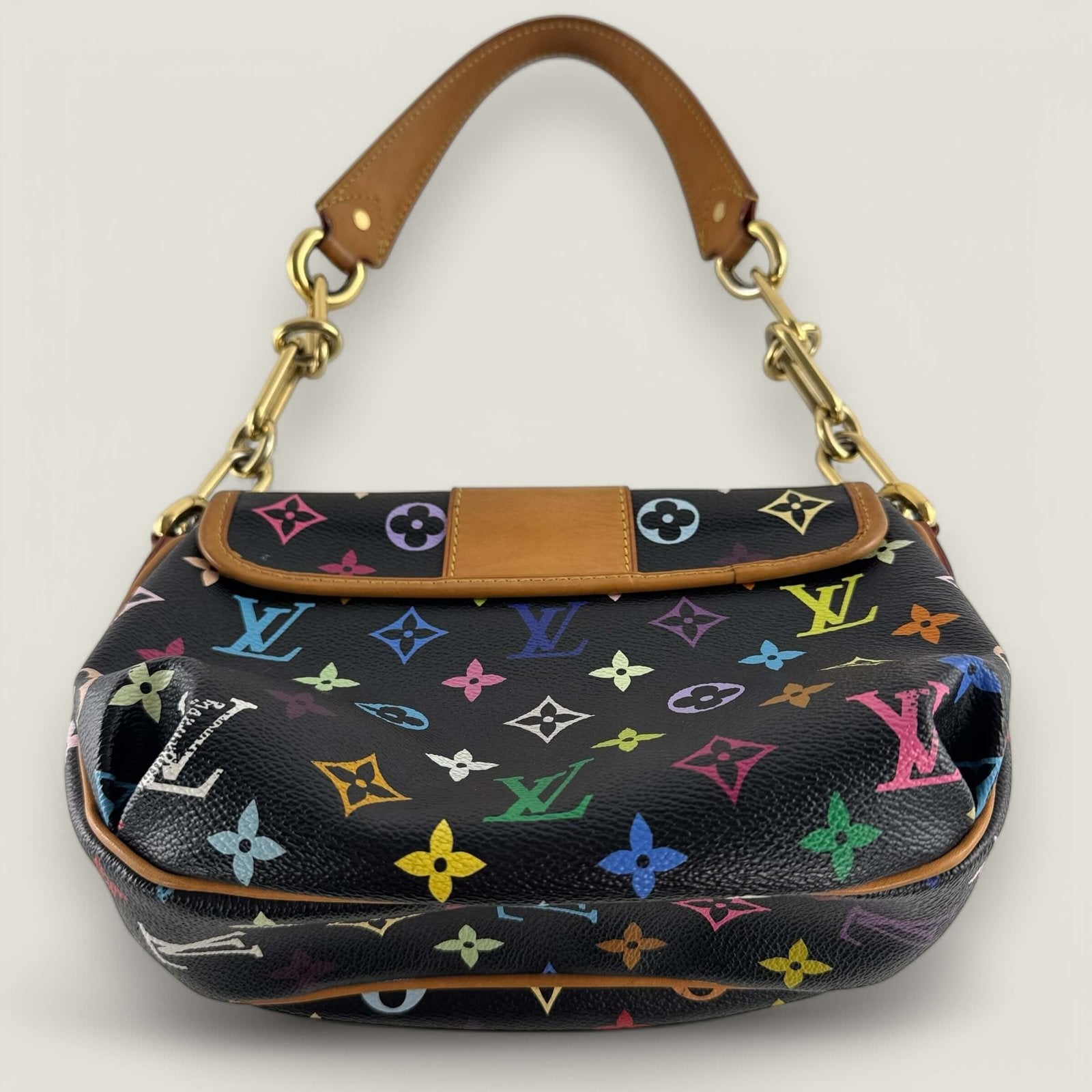 Louis Vuitton x Takashi Murakami black monogram multicolor Patti bag