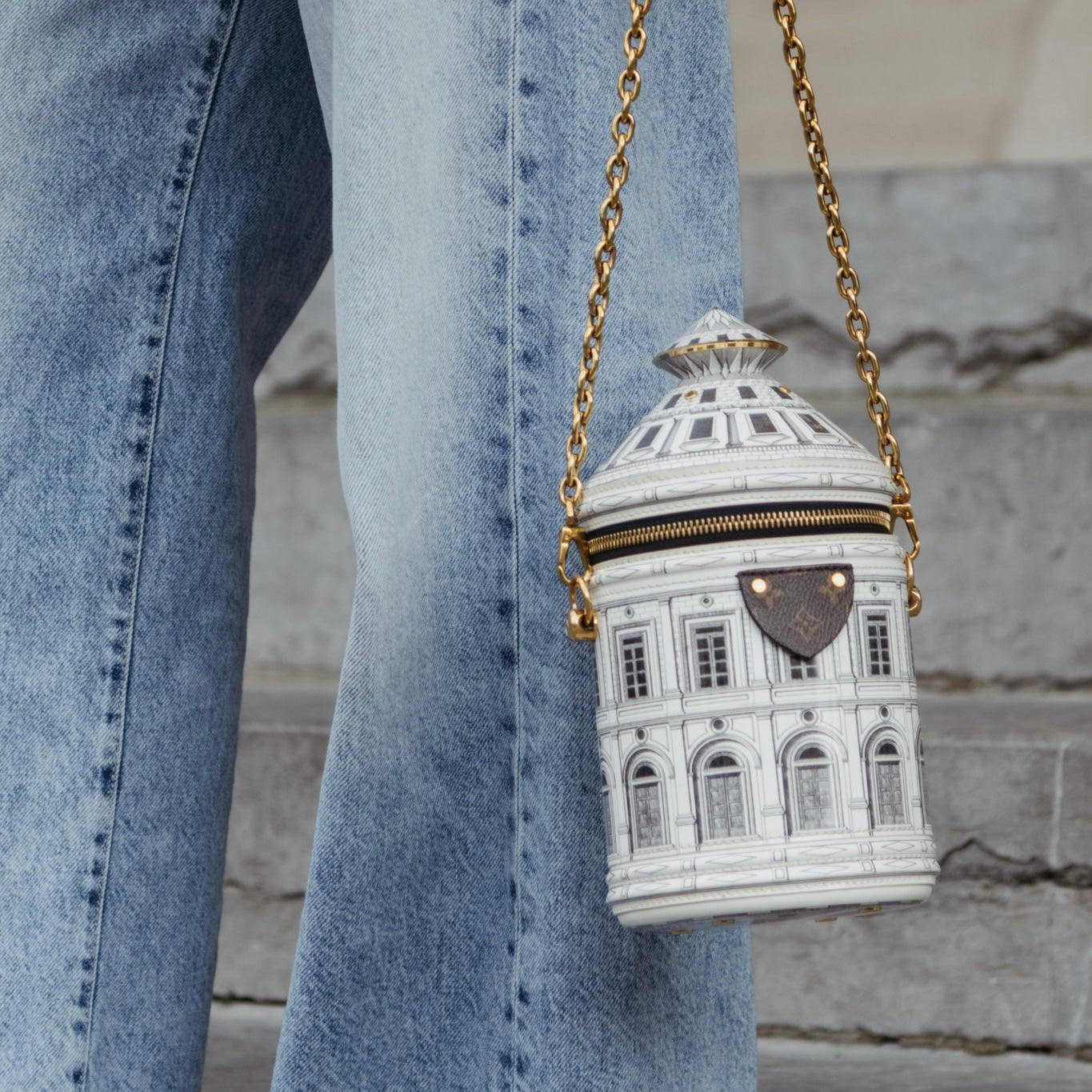Louis Vuitton x Fornasetti Calfskin Leather Architettura Cannes Bag