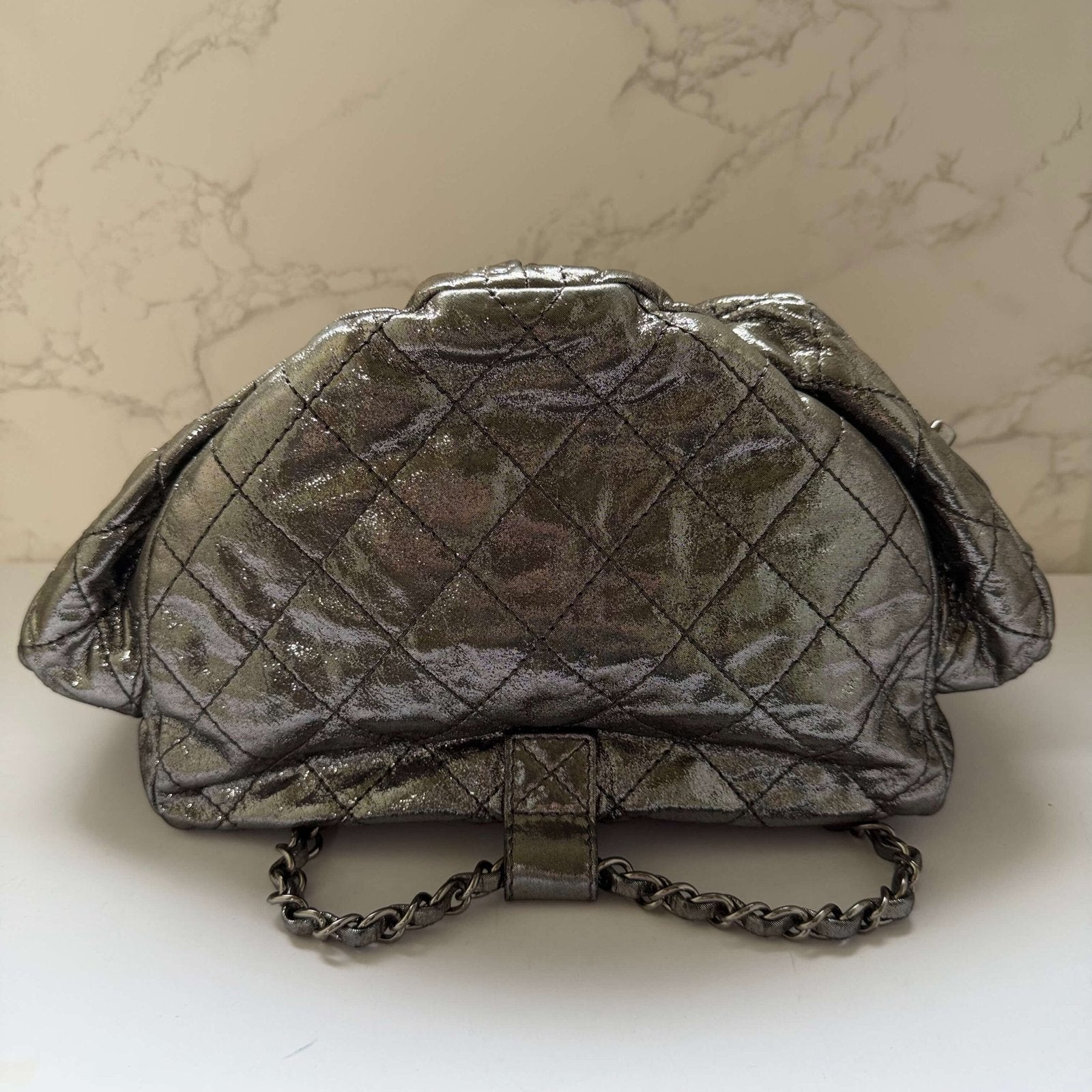 Bottom of authentic Chanel backpack