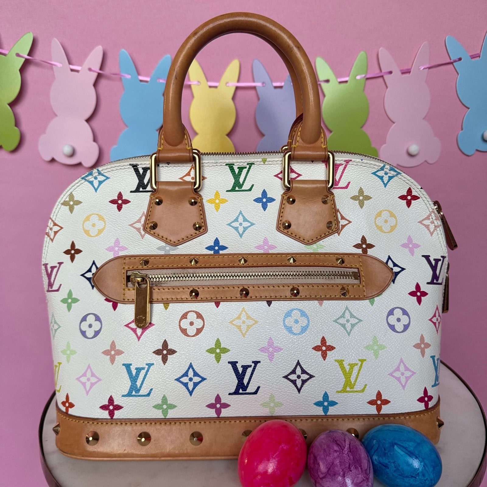 Paas actie Purse Curse Louis Vuitton x Takashi Murakami Alma