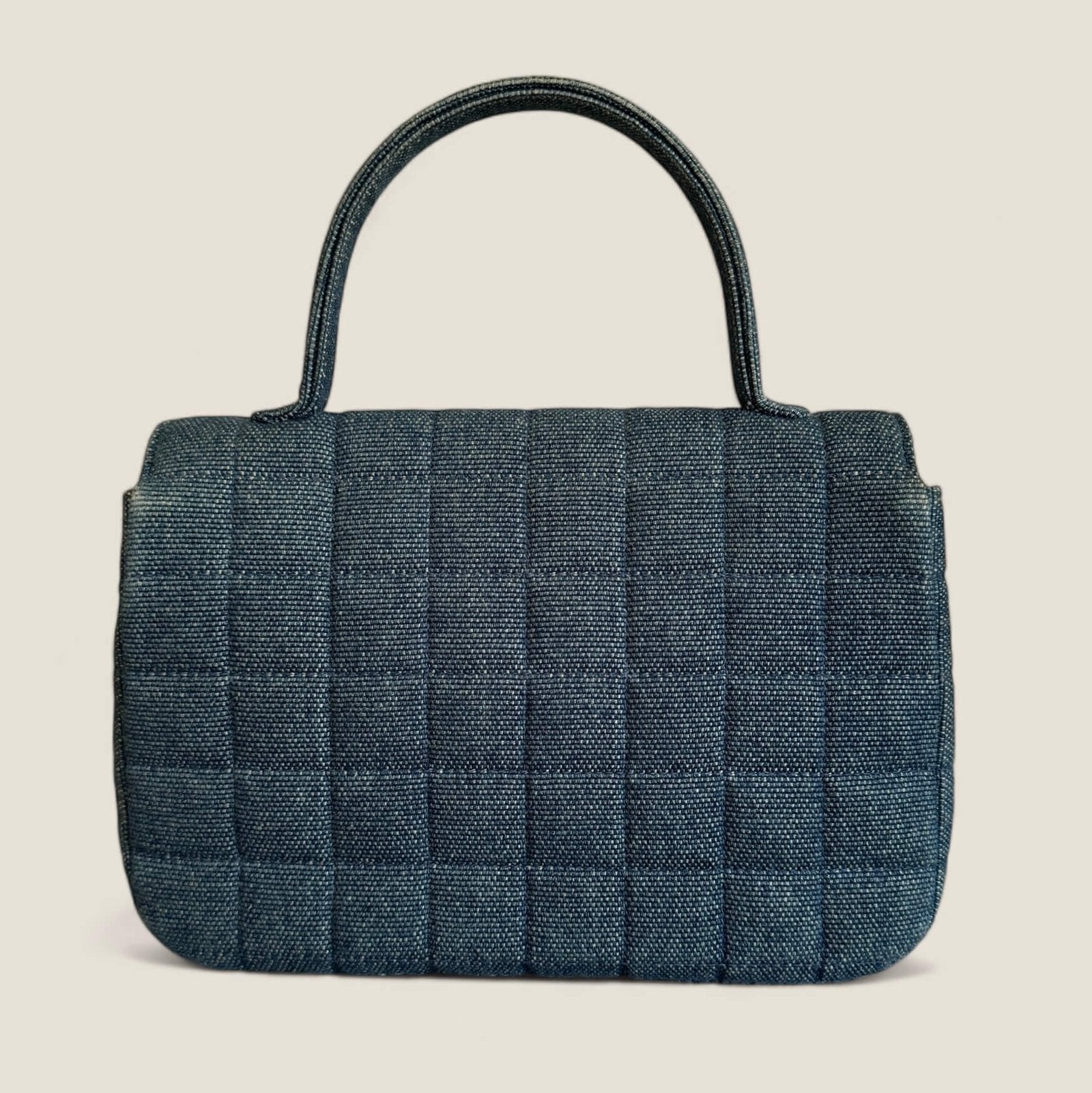 Pre-owned Chanel bag denim chocolate bar model