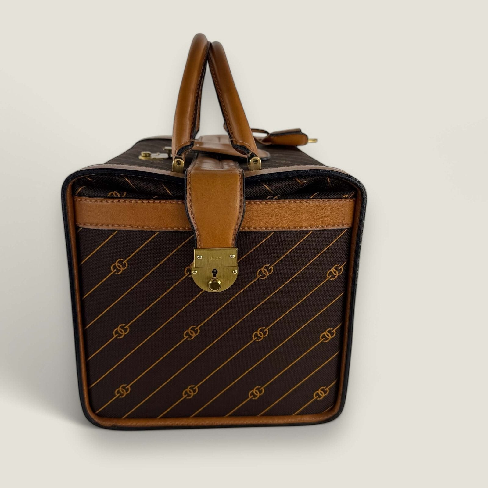 Pre-owned Gucci suitcase bag brown monogram