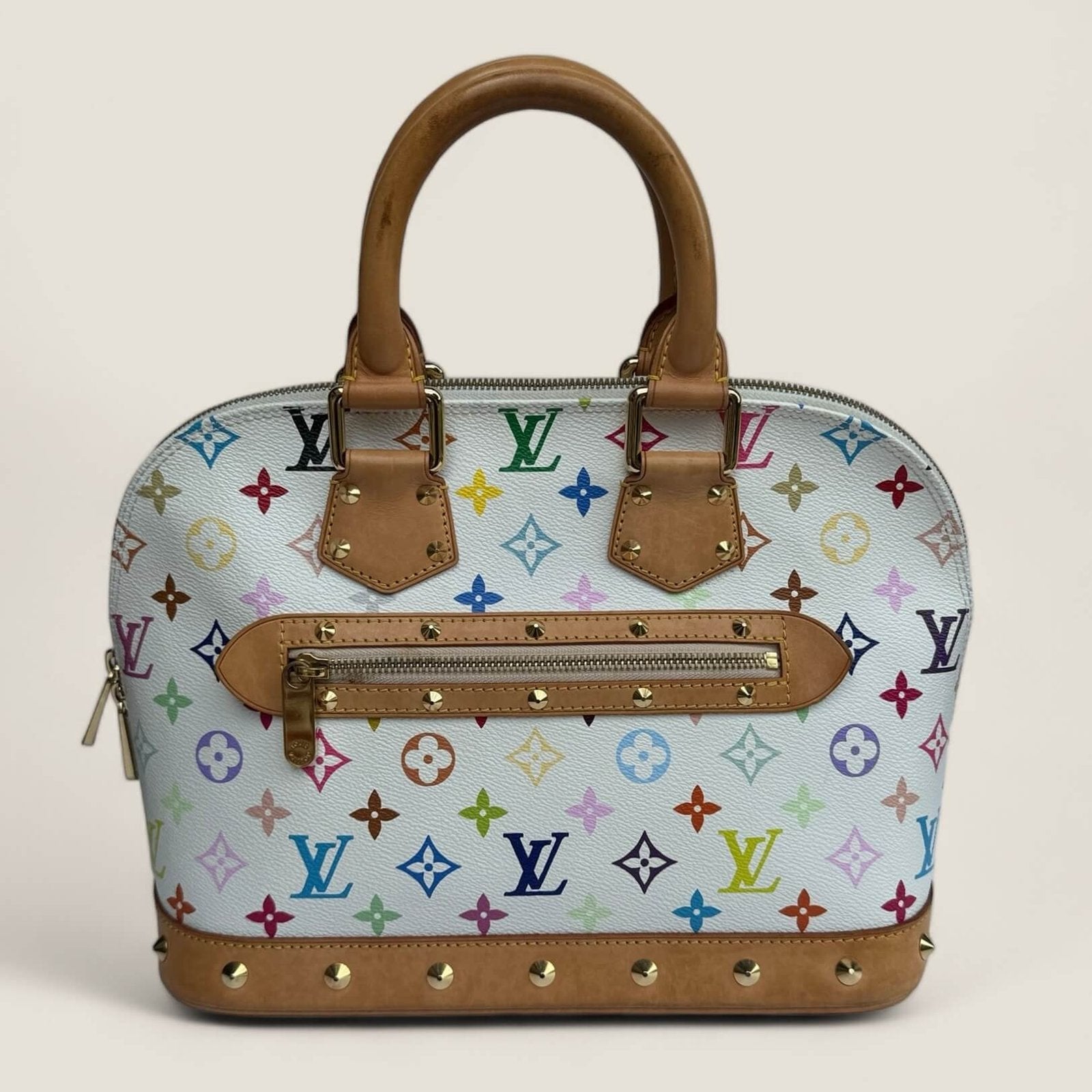 Pre-owned Louis Vuitton X Takashi Murakami Alma multicolor wit canvas handtas