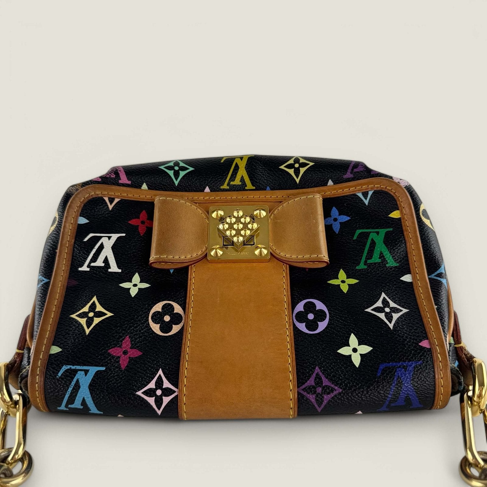 Pre-owned Louis Vuitton x Takashi Murakami zwart multicolor monogram Patti