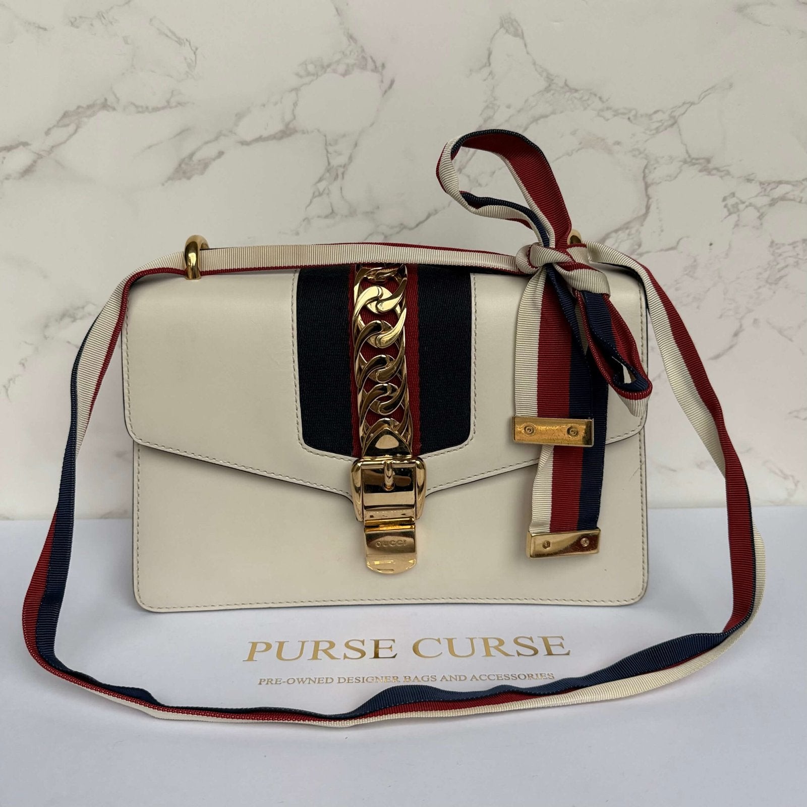 Tweedehands Gucci small Sylvie schoudertas kalfsleer