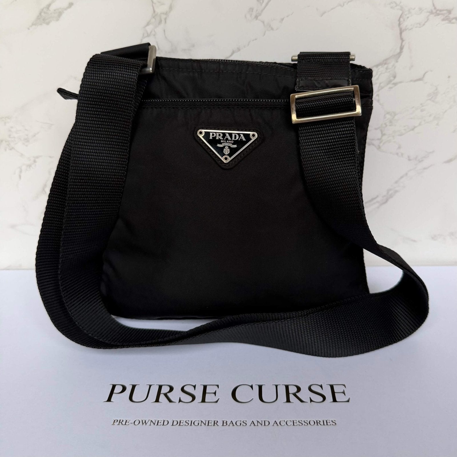 Pre-owned Prada shoulder bag black nylon unisex