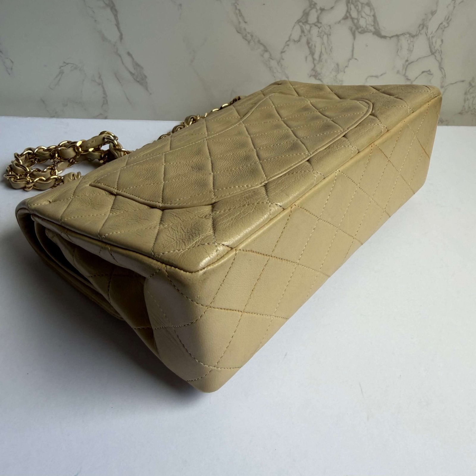 Vintage Chanel small classic flap shoulder bag