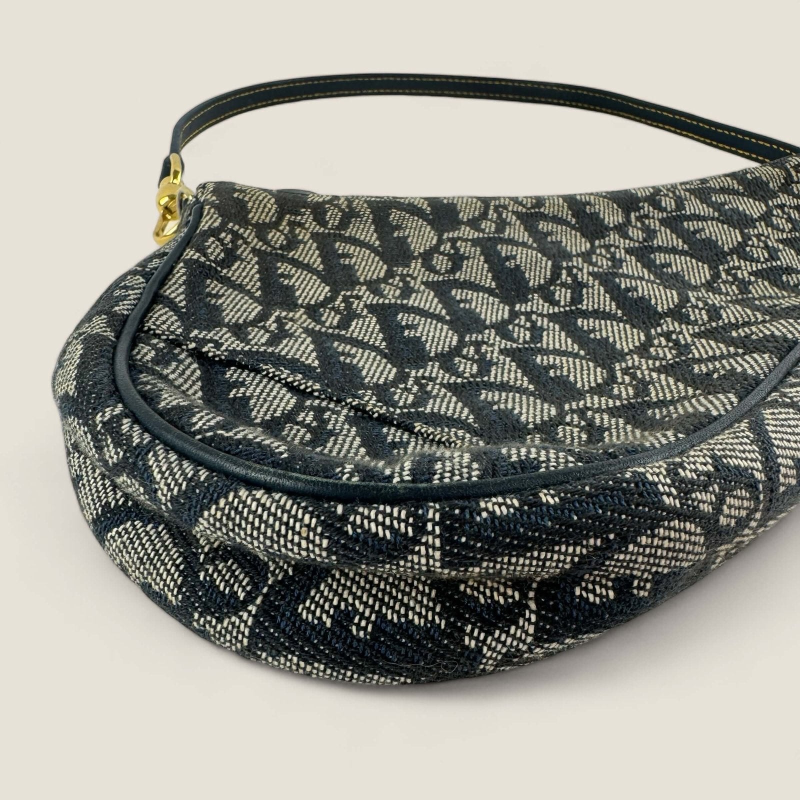 Vintage Dior monogram oblique canvas mini Saddle bag