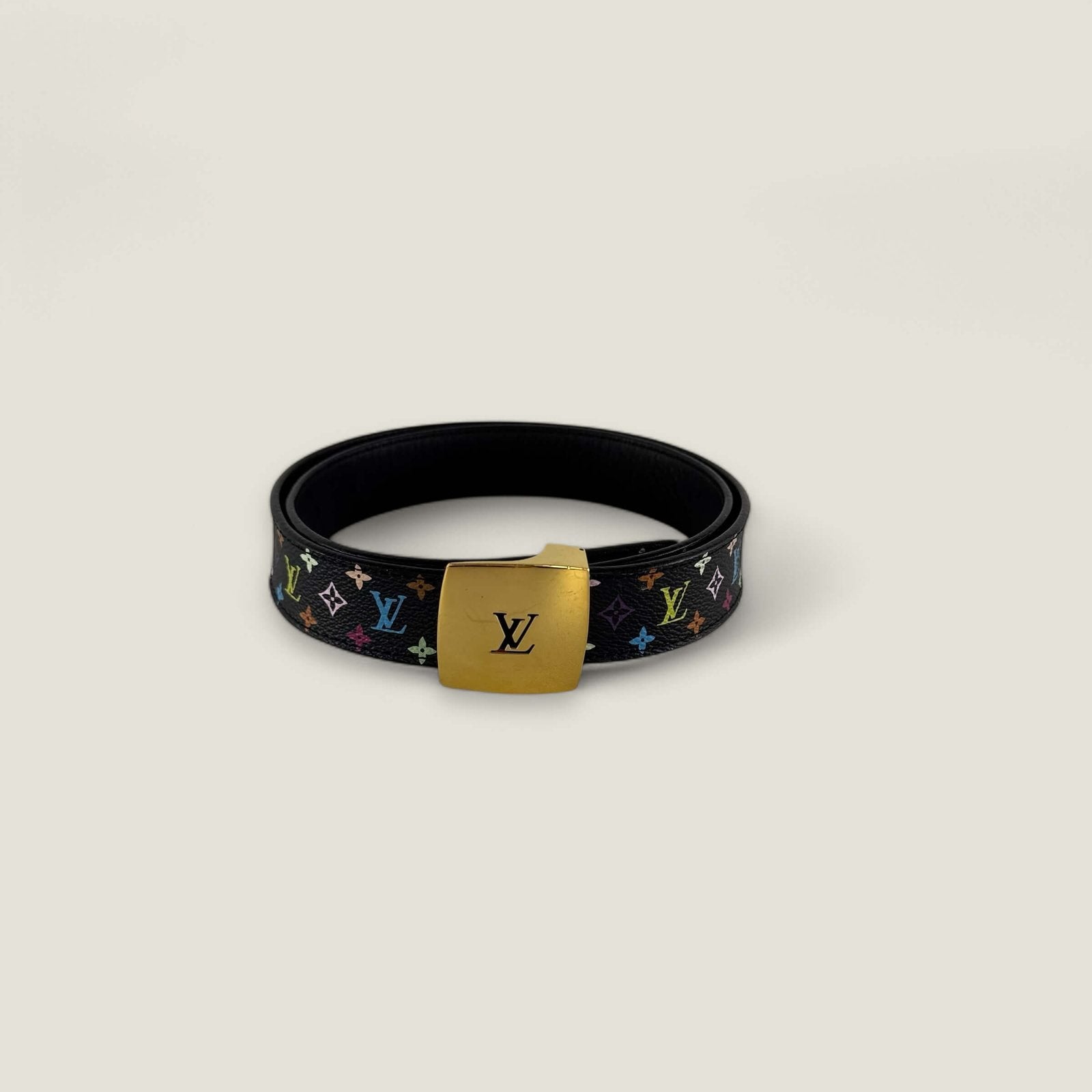 Authentic Louis Vuitton multicolor canvas belt